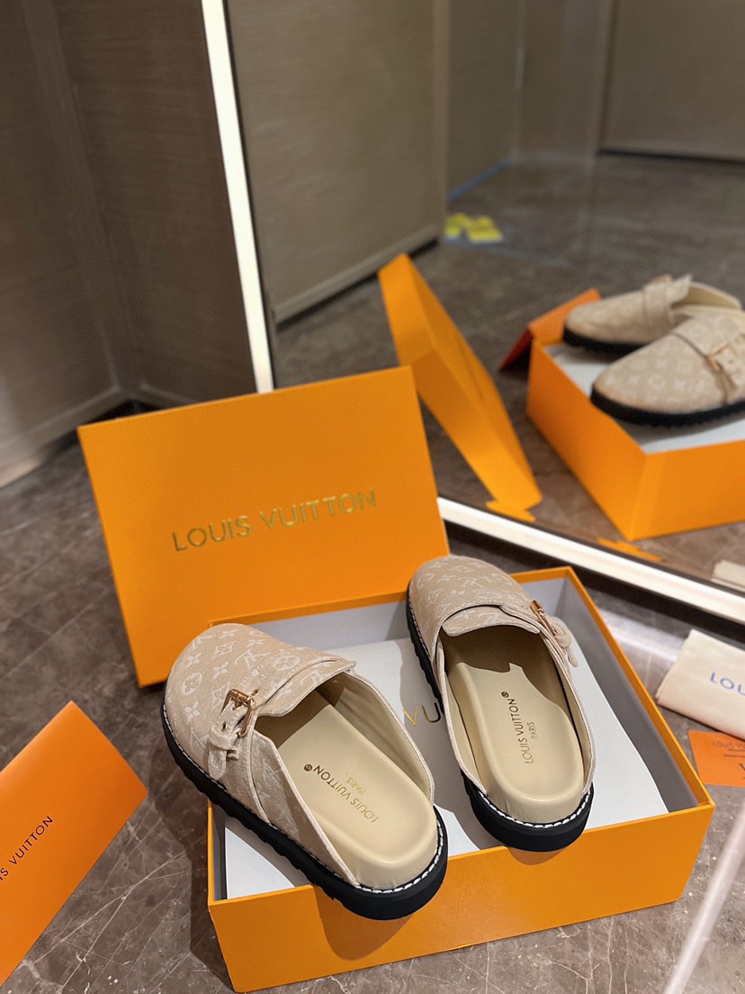 Louis Vuitton Pool Pillow Flat Comfort Slippers Size 36-46