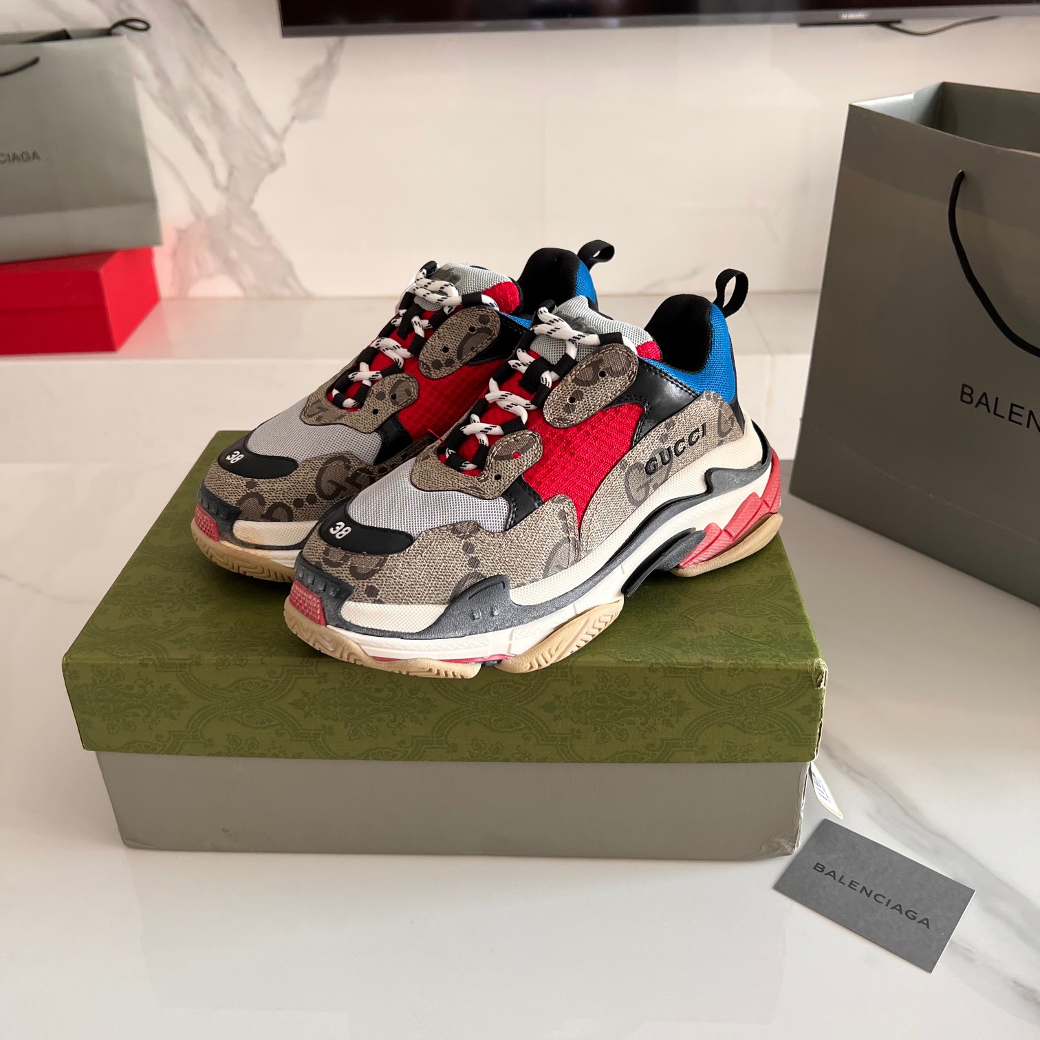 Balenciaga & Gucci Triple S Sneaker Unisex Size 35-45