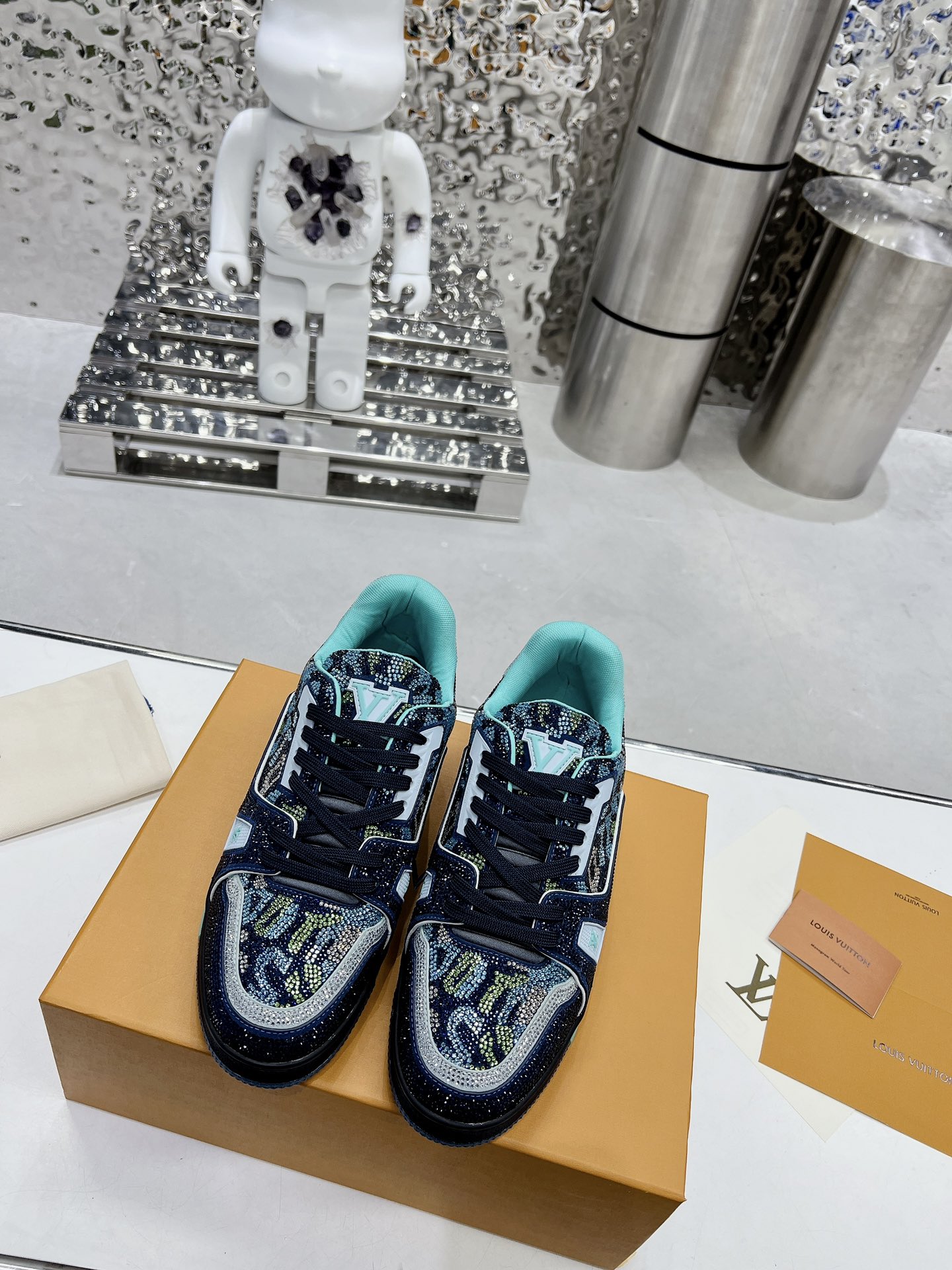 Louis Vuitton LV Trainer Diamond Sneaker Size 36-46