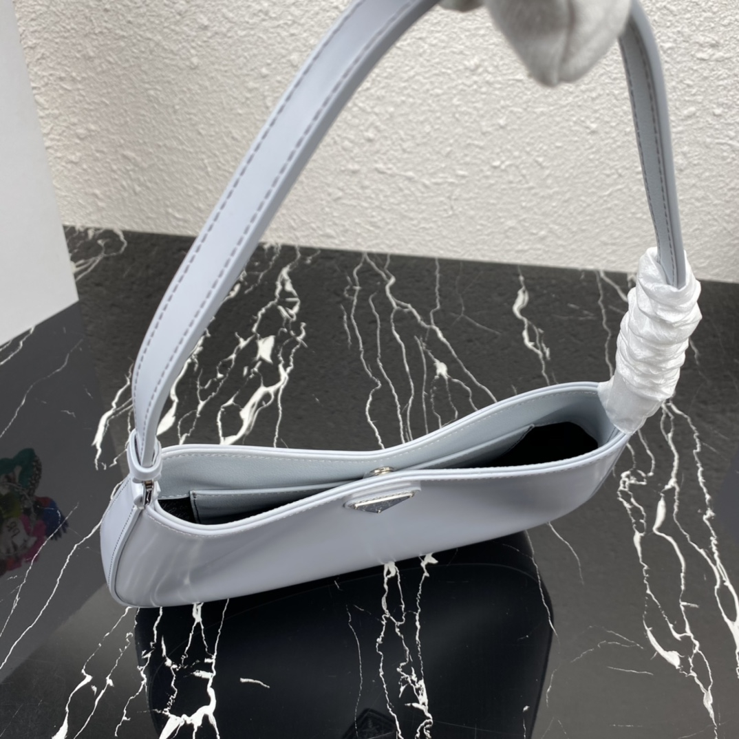 Prada 1BC499 Cleo Brushed Leather Shoulder Bags Size 27*22*6cm