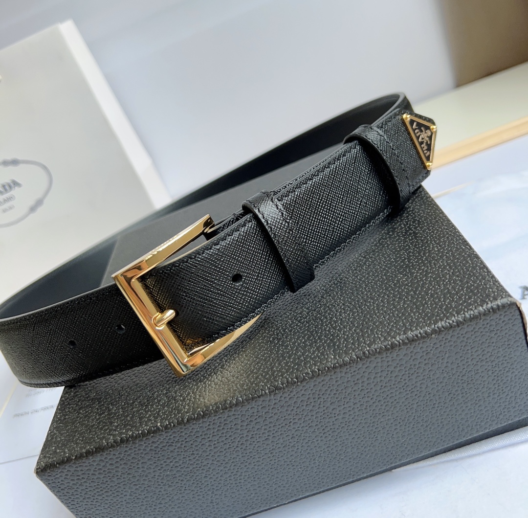 Prada Men/Women Belt Width 3.5cm