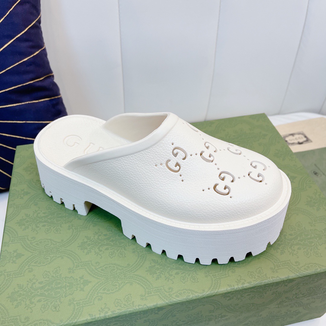 Gucci Slip on Sandal Slippers Size 36-45 Black/White