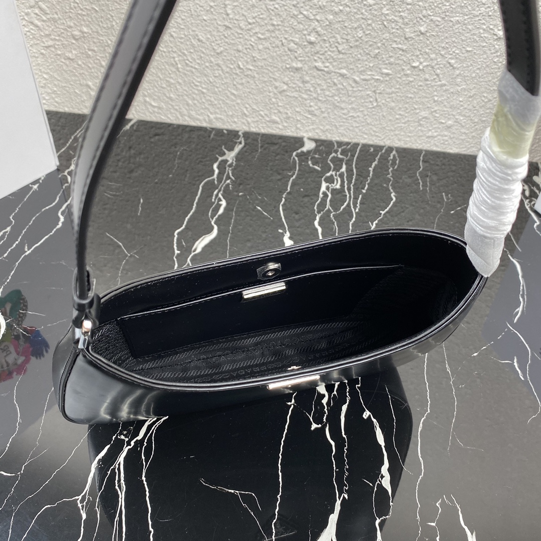 Prada 1BC499 Cleo Brushed Leather Shoulder Bags Size 27*22*6cm