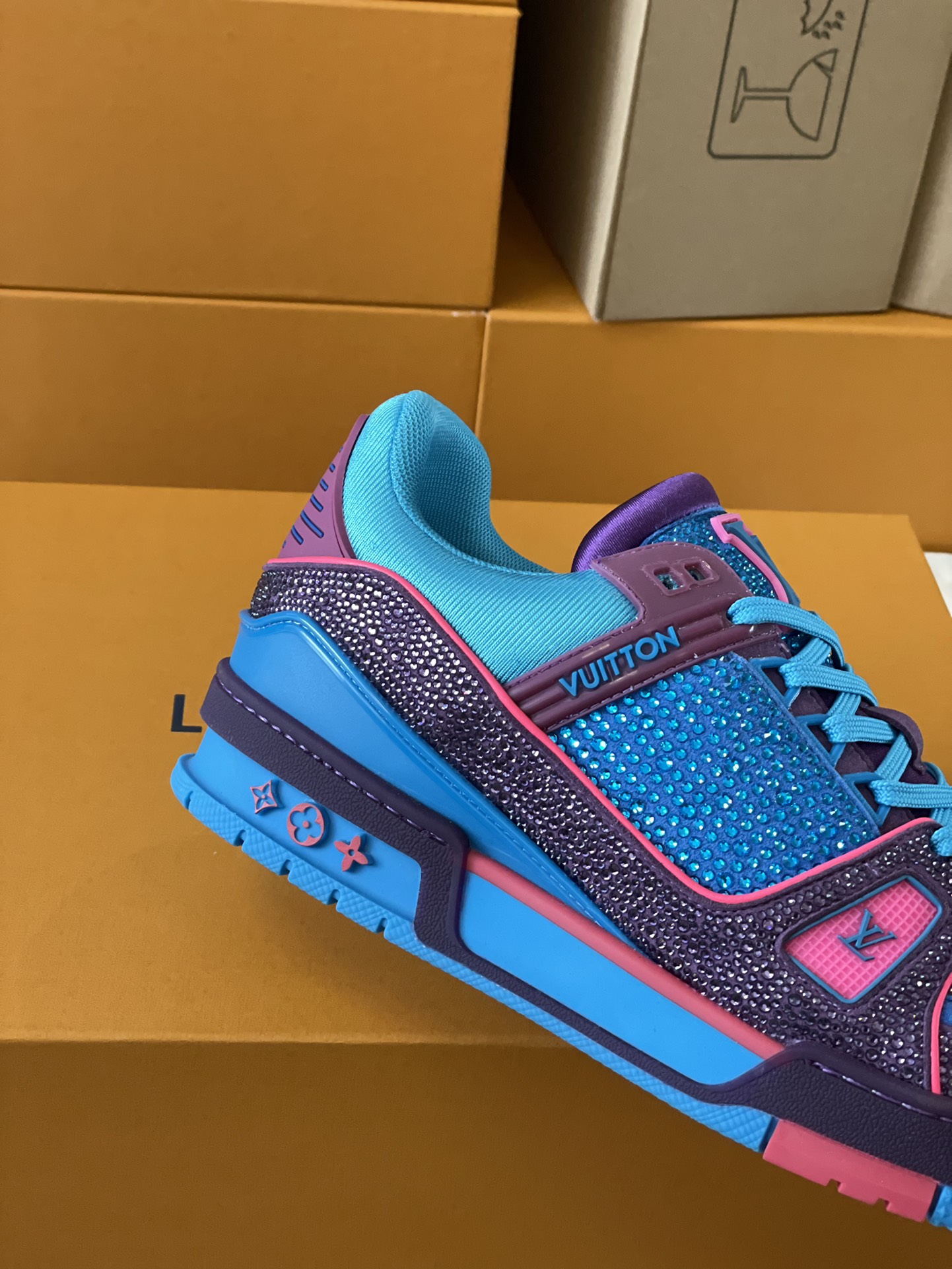 Louis Vuitton LV Trainer Diamond Sneaker Size 36-46