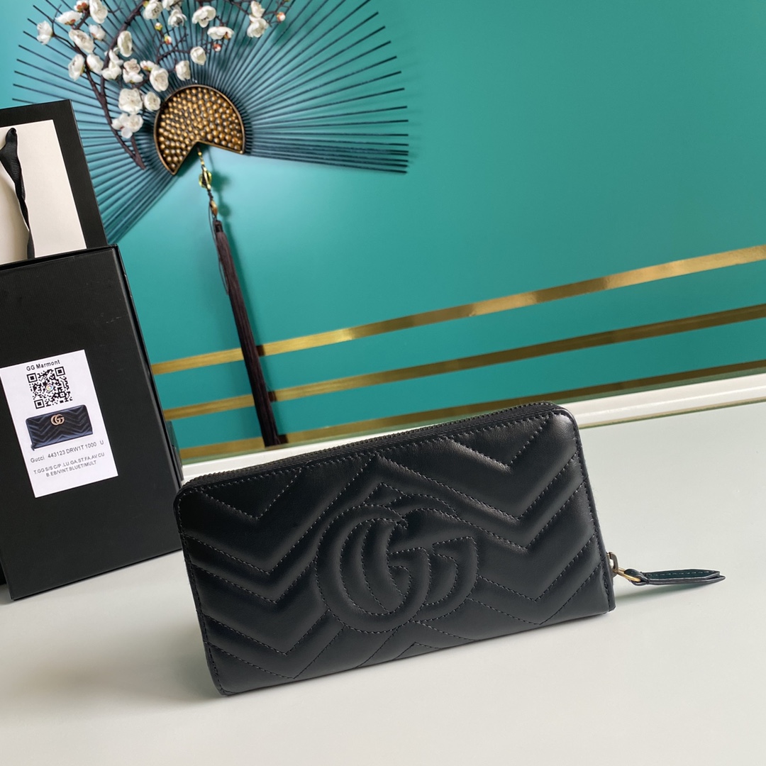 Gucci GG Marmont Women Mens Wallet Purse 19*10.5*2.5cm