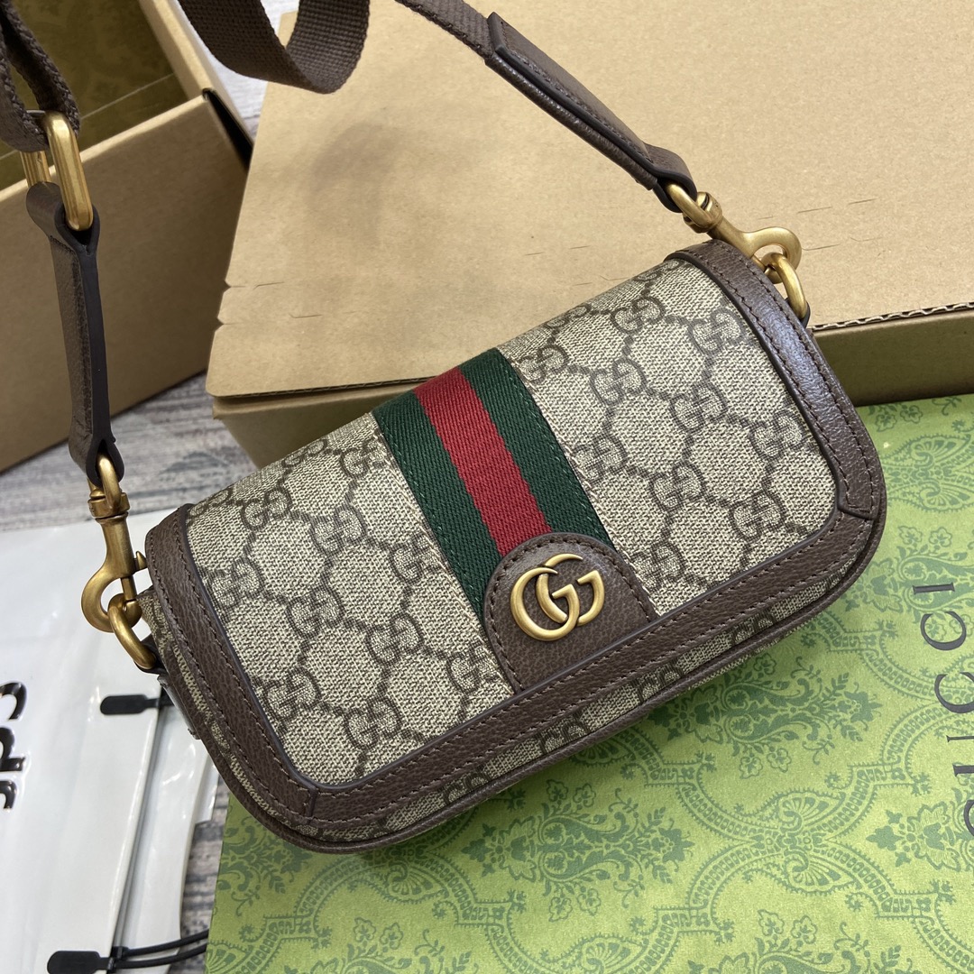 Gucci Ophidia Super-Mini Shoulder Bags Size 18.5*10*5.5cm
