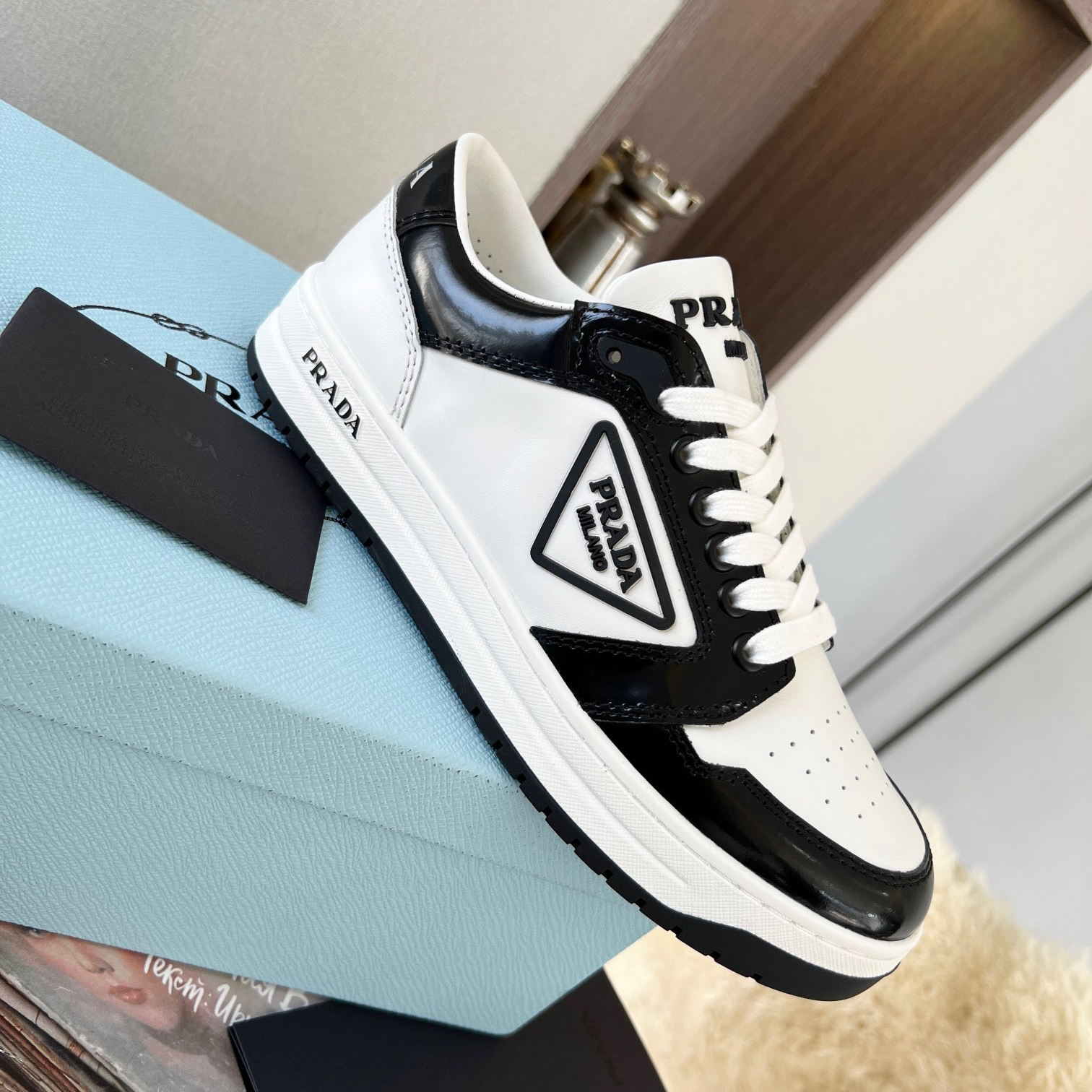 Prada District Leather Sneaker Size 36-45   5-Color