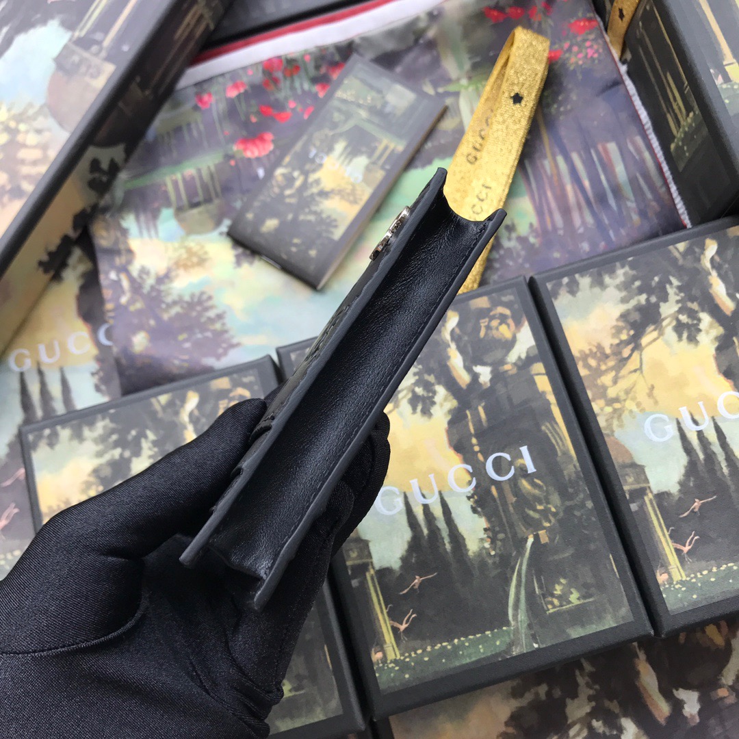 Gucci GG Gucci Signature card case Size 11.5*8*2cm Style: 597560