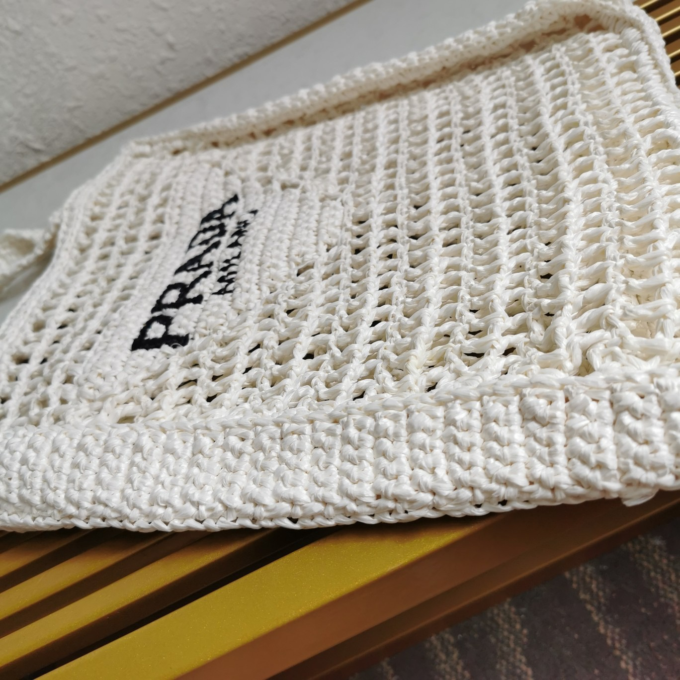 Prada 1BG393 Raffia Tote Bags Size 36*38*3cm