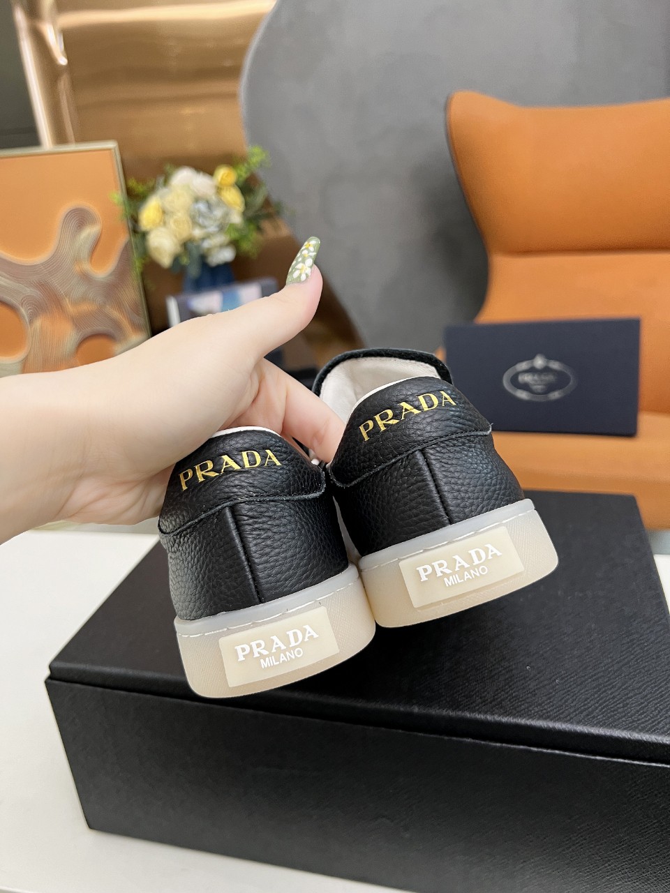Prada Lane Deer Leather Sneakers Size 36-45