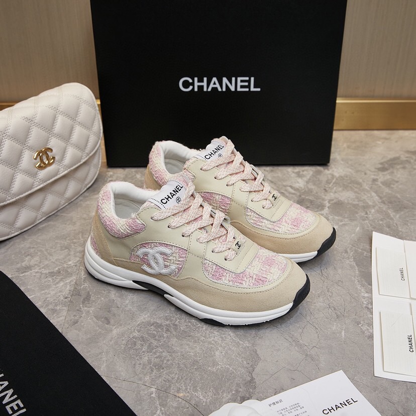 Chanel 2024 New Coton Tweed Sneaker Size 36-46
