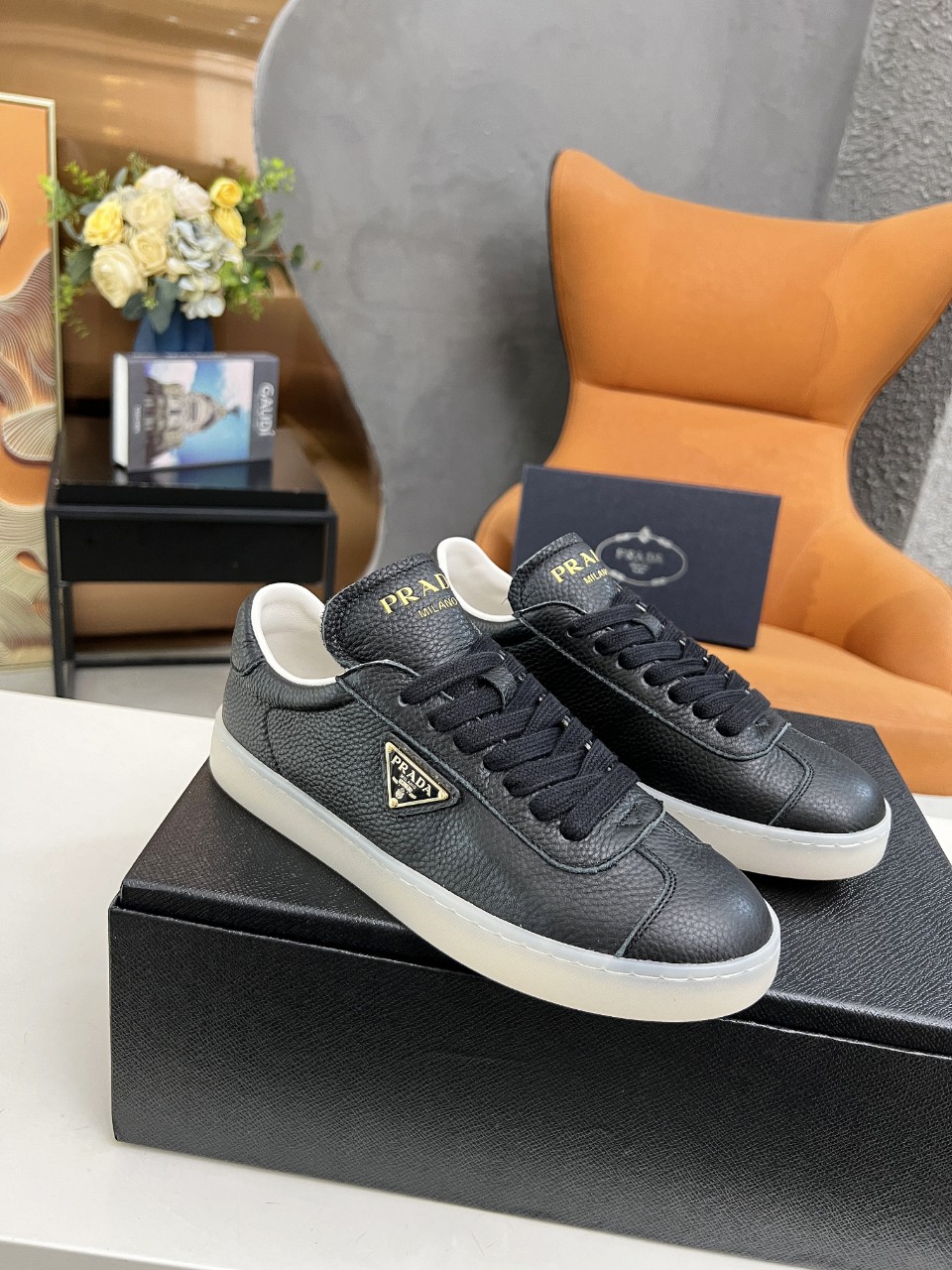 Prada Lane Deer Leather Sneakers Size 36-45