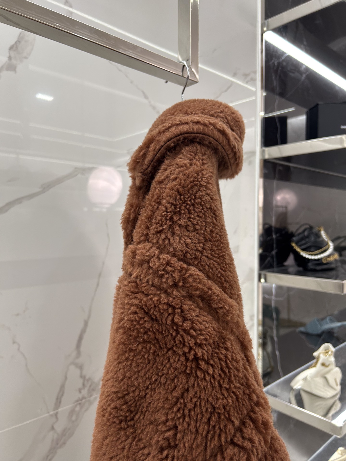 Max Mara Teddy fur long coat Size XS-M