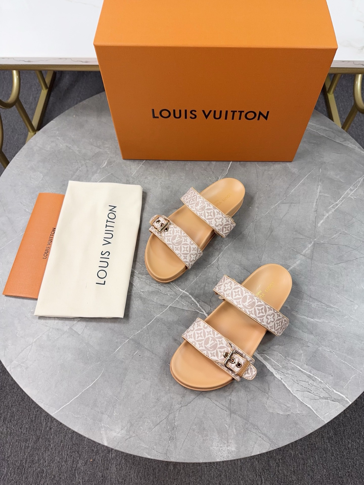 Louis Vuitton Pool Pillow Flat Comfort Slippers Size 36-46