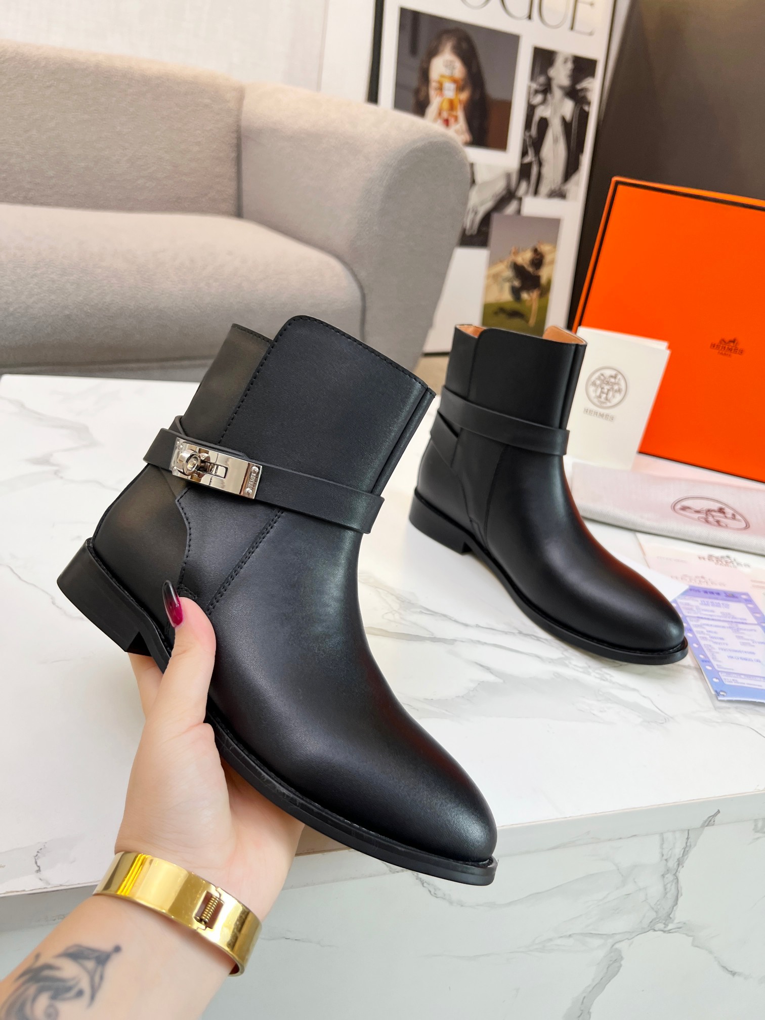 Hermes Women Kelly Boots Size 36-41