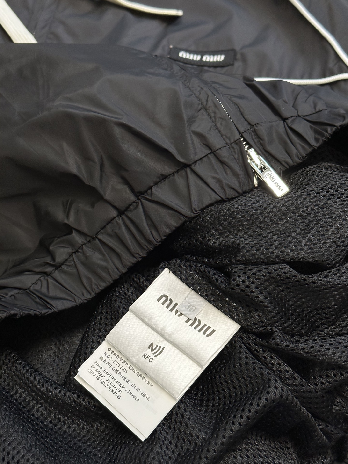 MiuMiu Nylon Zipper Hooded Jacket Size S-XL