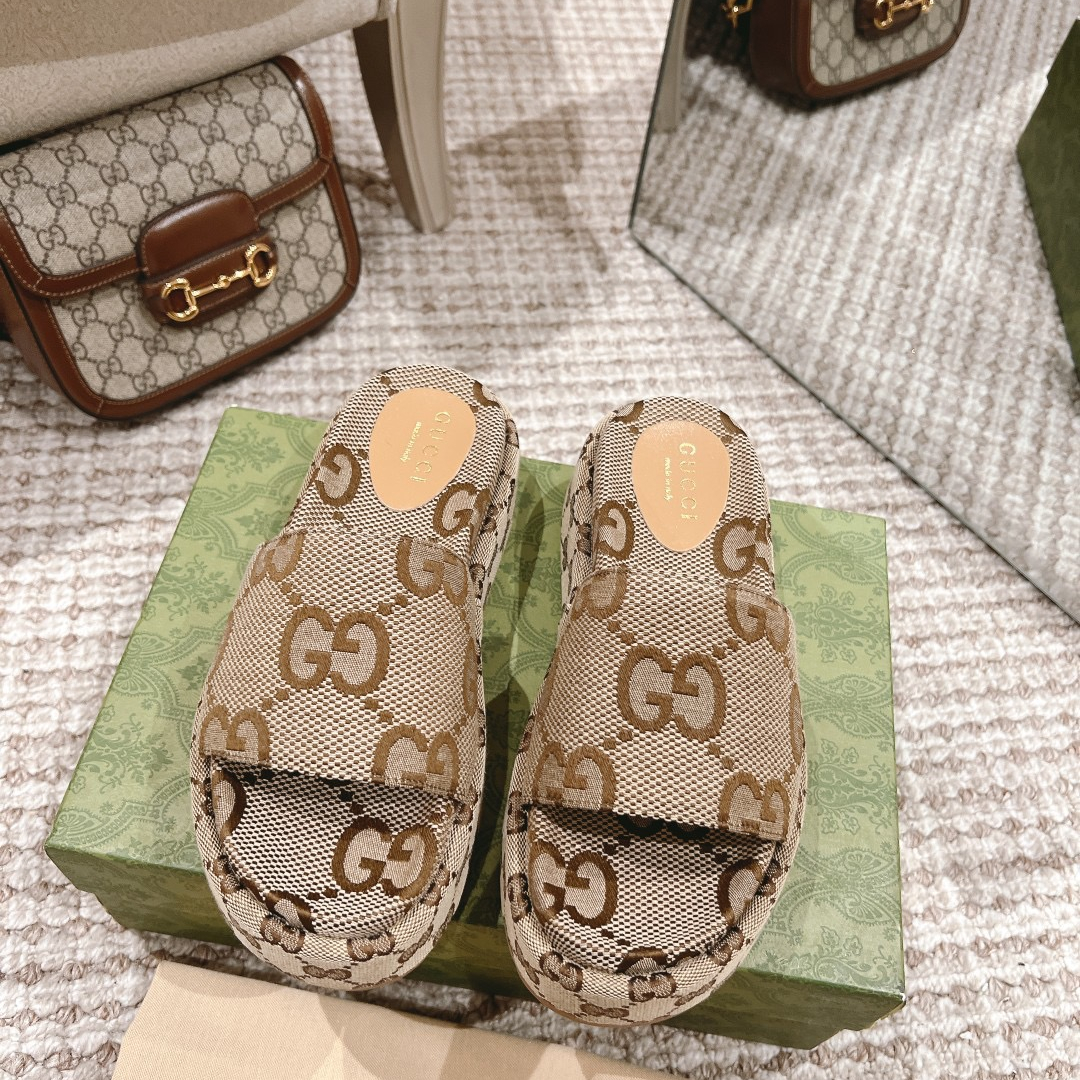 Gucci Platform Sandal Slippers Size 36-45 4-Color
