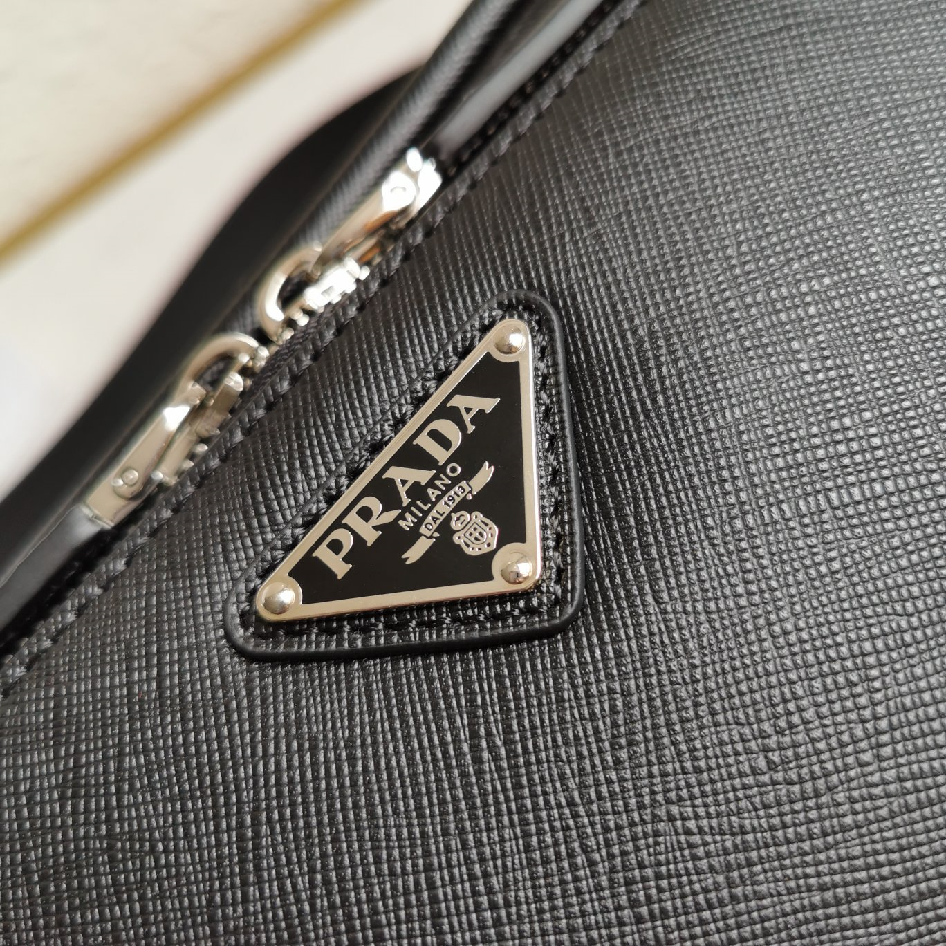 Prada 2VH069 Brique Leather Bags for Men Size 22*16*6cm