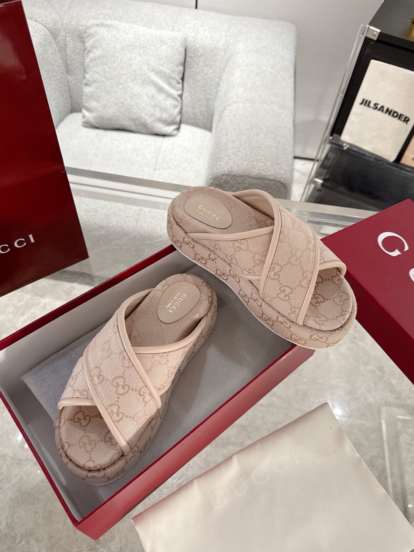 Gucci Platform Sandal Slippers Size 36-44