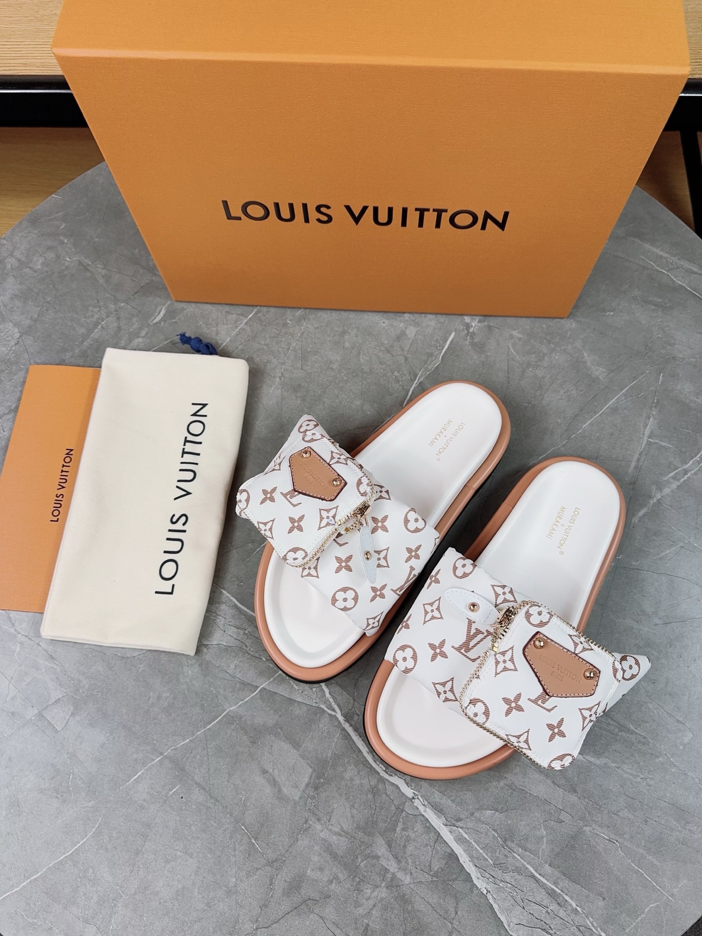 Louis Vuitton Pool Pillow Flat Comfort Slippers Size 36-46