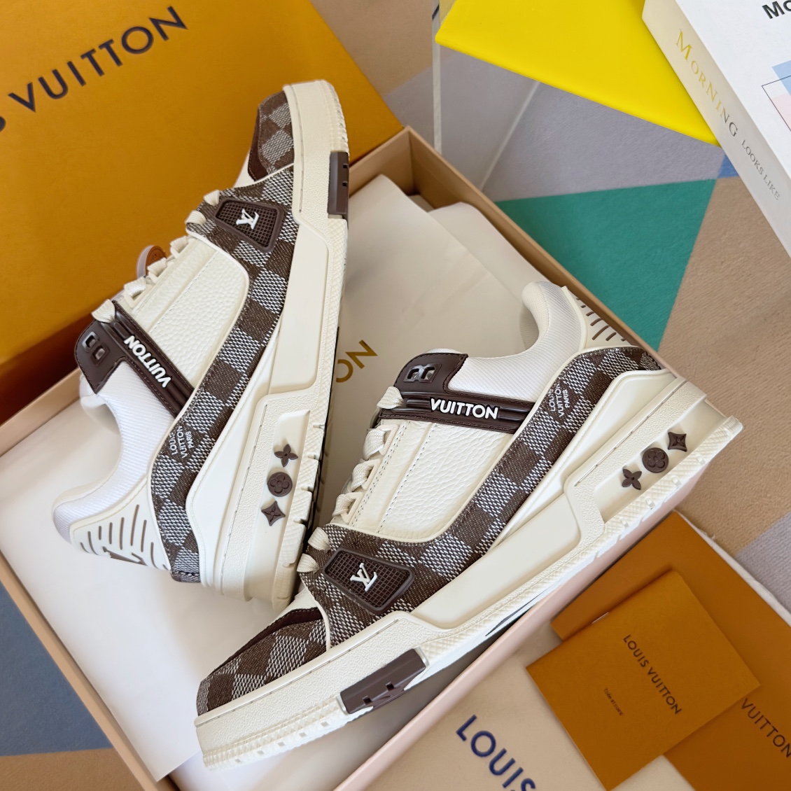 Louis Vuitton LV Trainer Damier New Men Sneaker Size 40-45