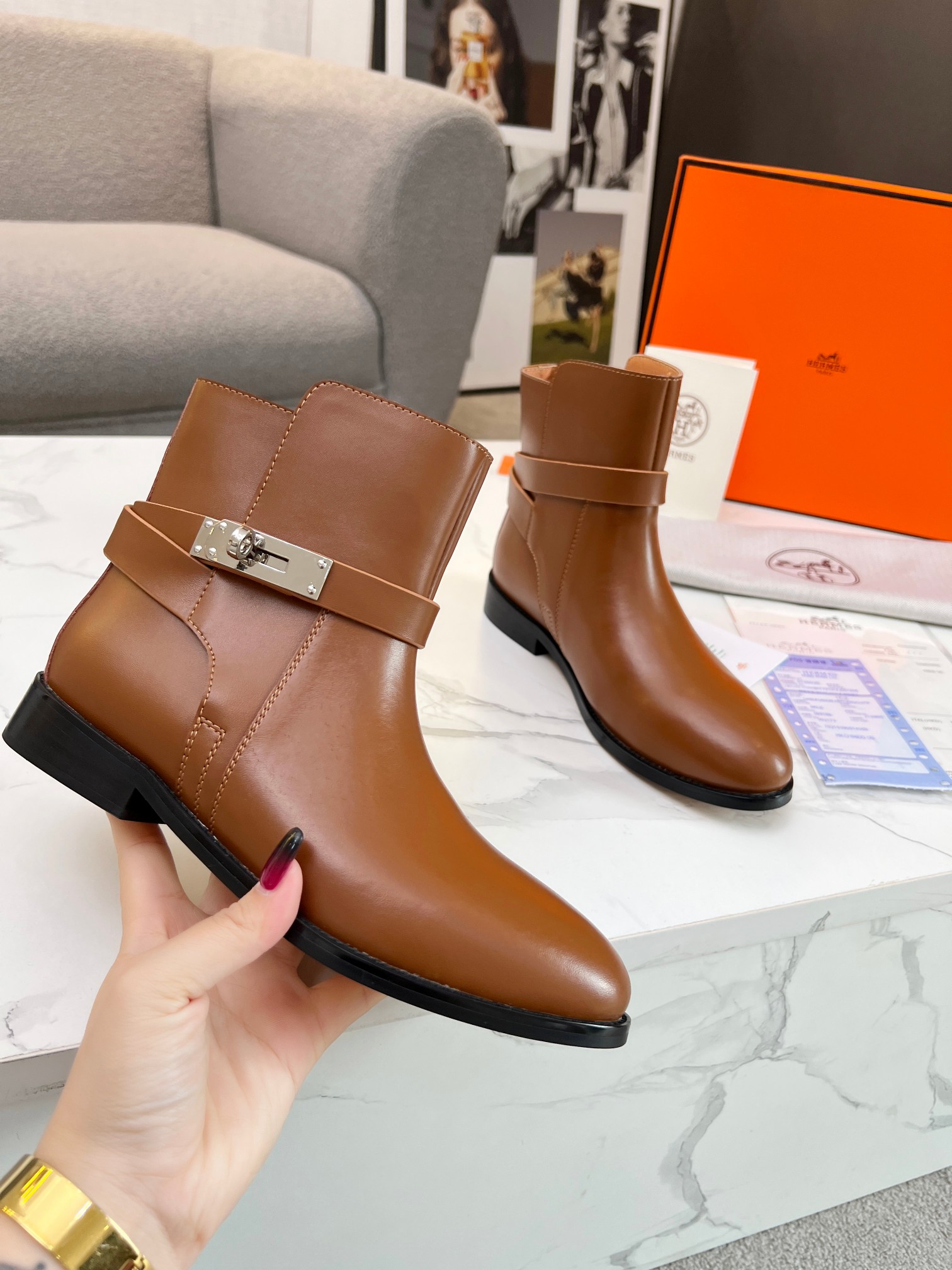 Hermes Women Kelly Boots Size 36-41