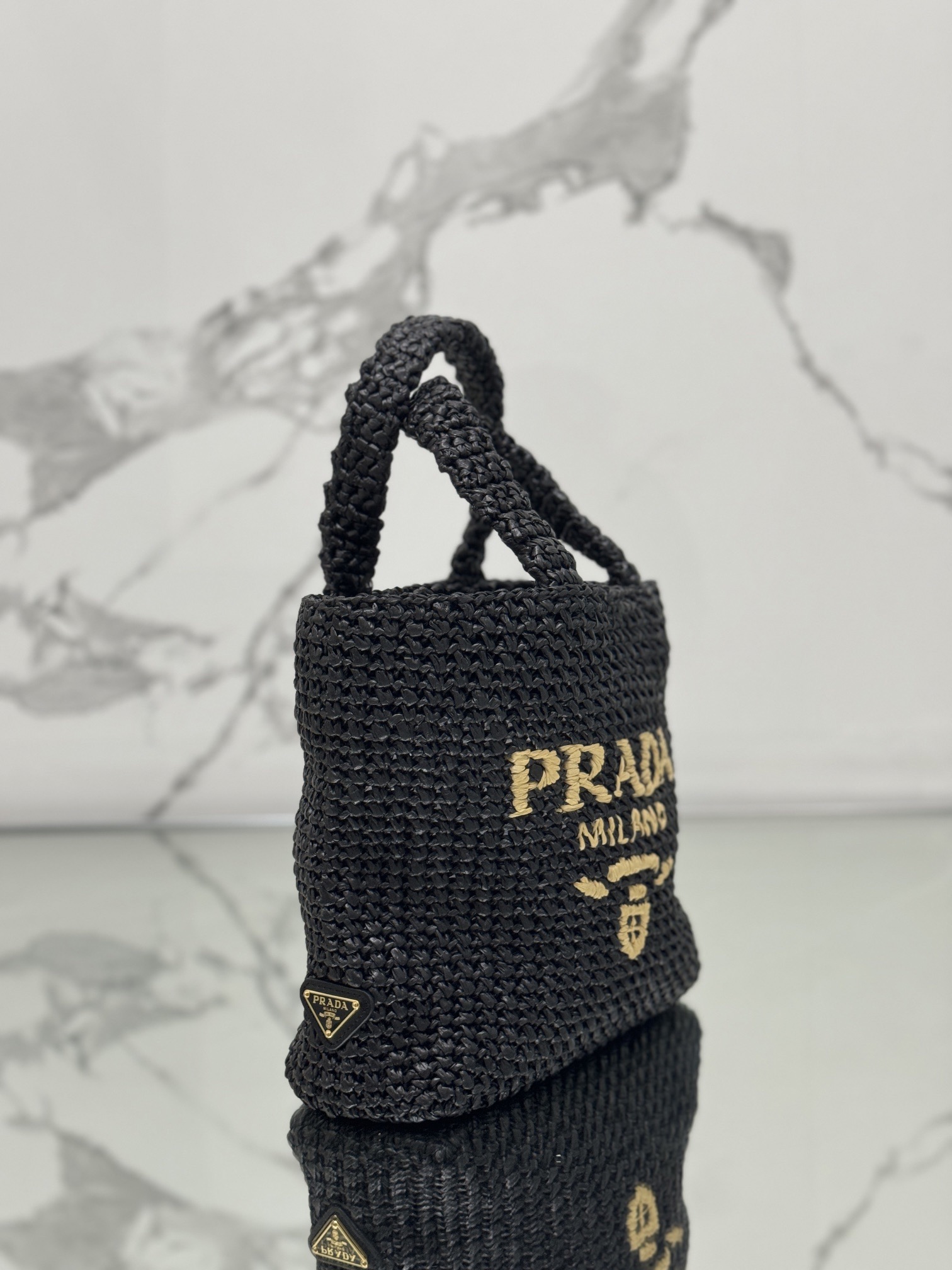Prada 1BG422 Small crochet tote Bag Size 24*24*8cm