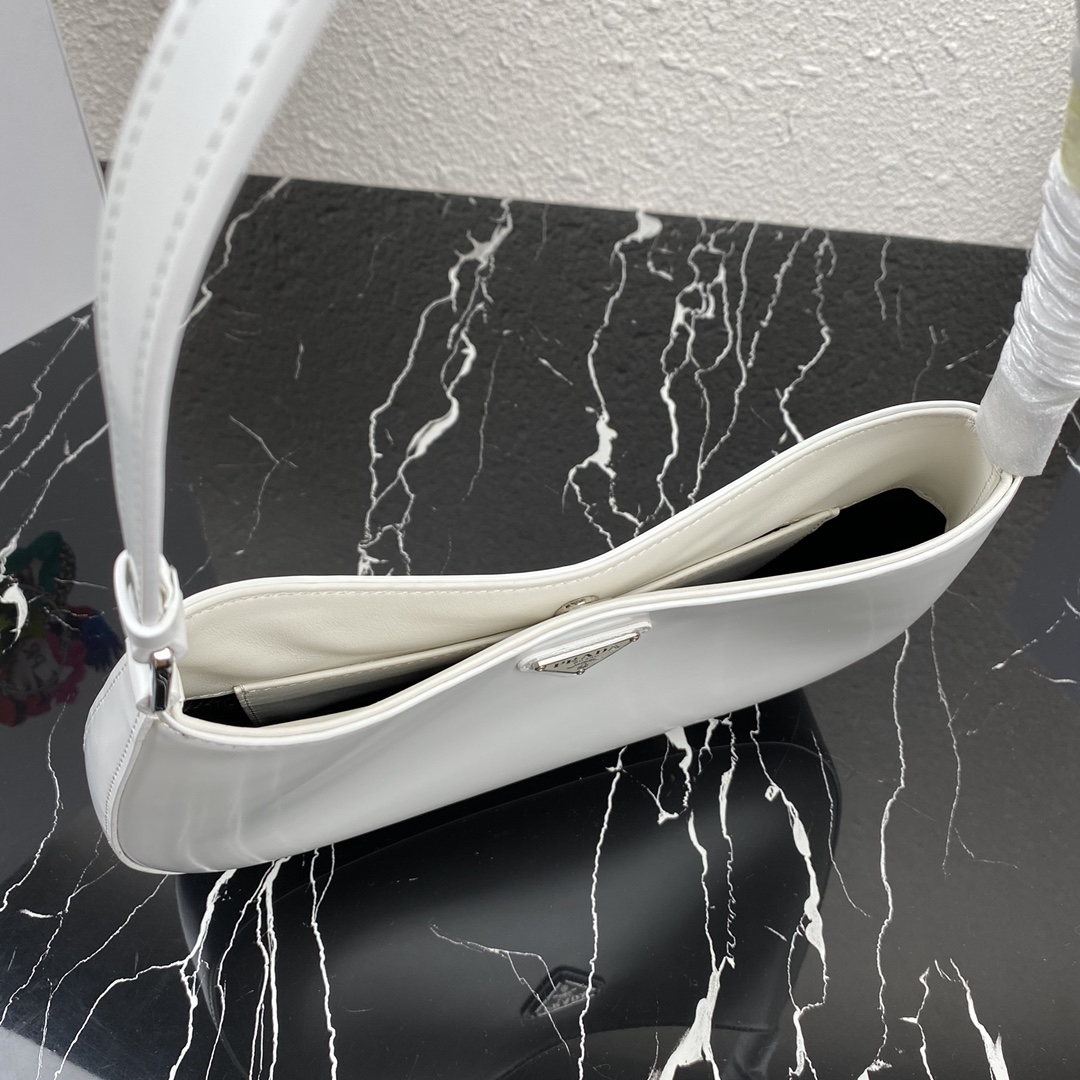 Prada 1BC499 Cleo Brushed Leather Shoulder Bags Size 27*22*6cm