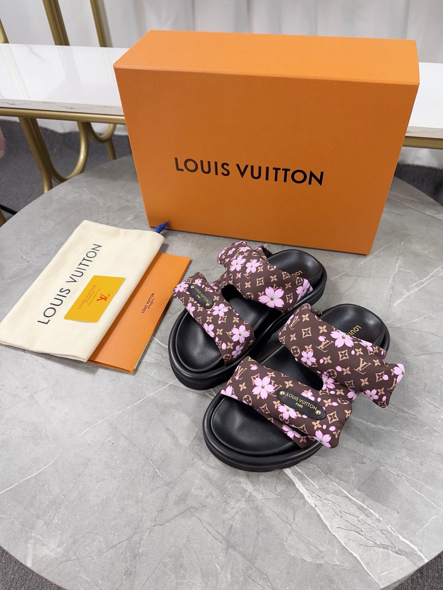 Louis Vuitton Pool Pillow Flat Comfort Slippers Size 36-46