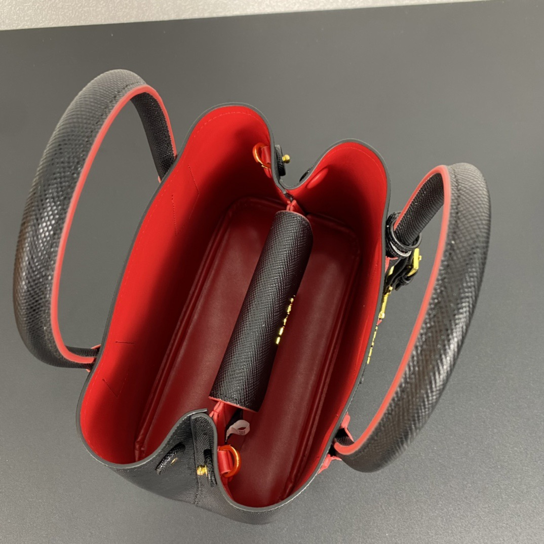 Prada 1BG443 Double Saffiano Leather Bags Size 25*18.5*12.5cm