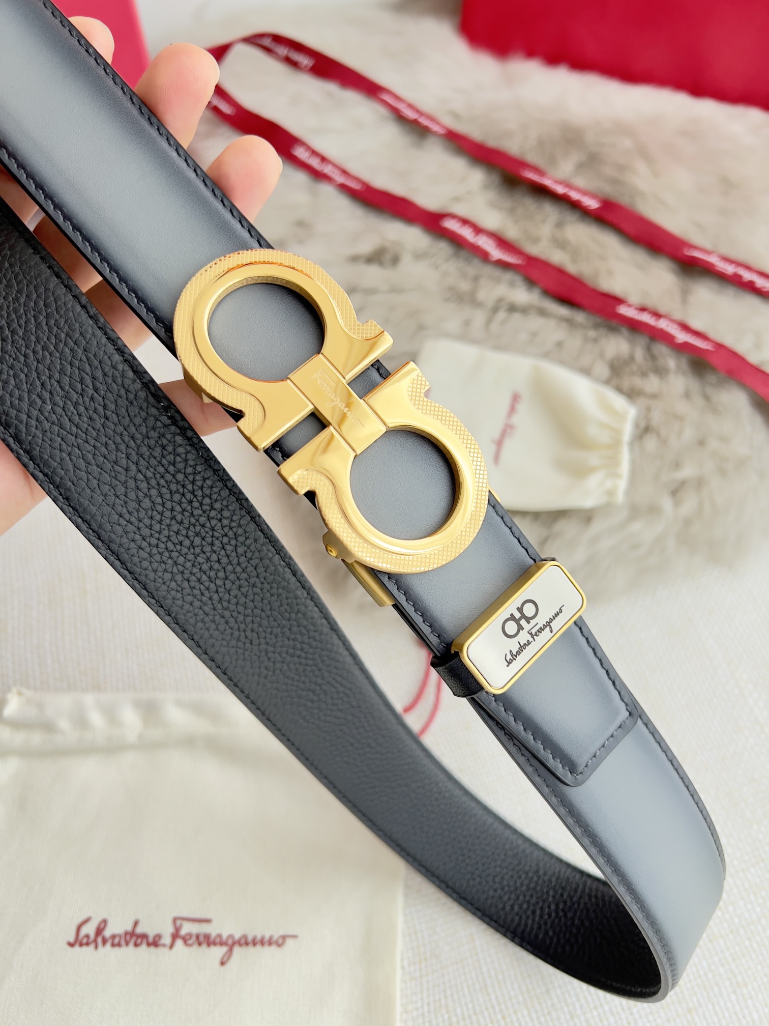 Ferragamo Men Belt Width 3.5cm