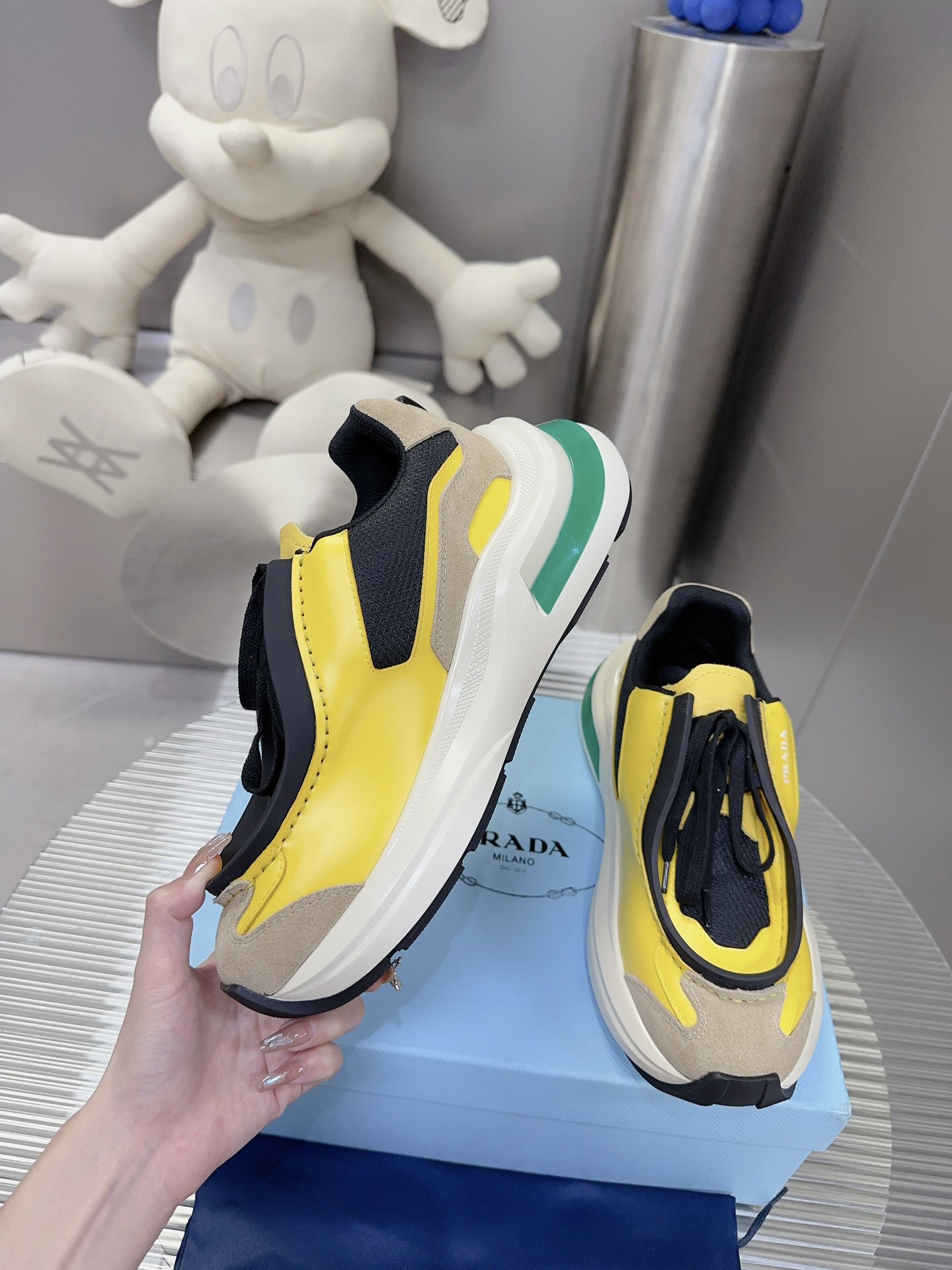 Prada 2024 New Systeme brushed leather dad Sneaker Size 36-45