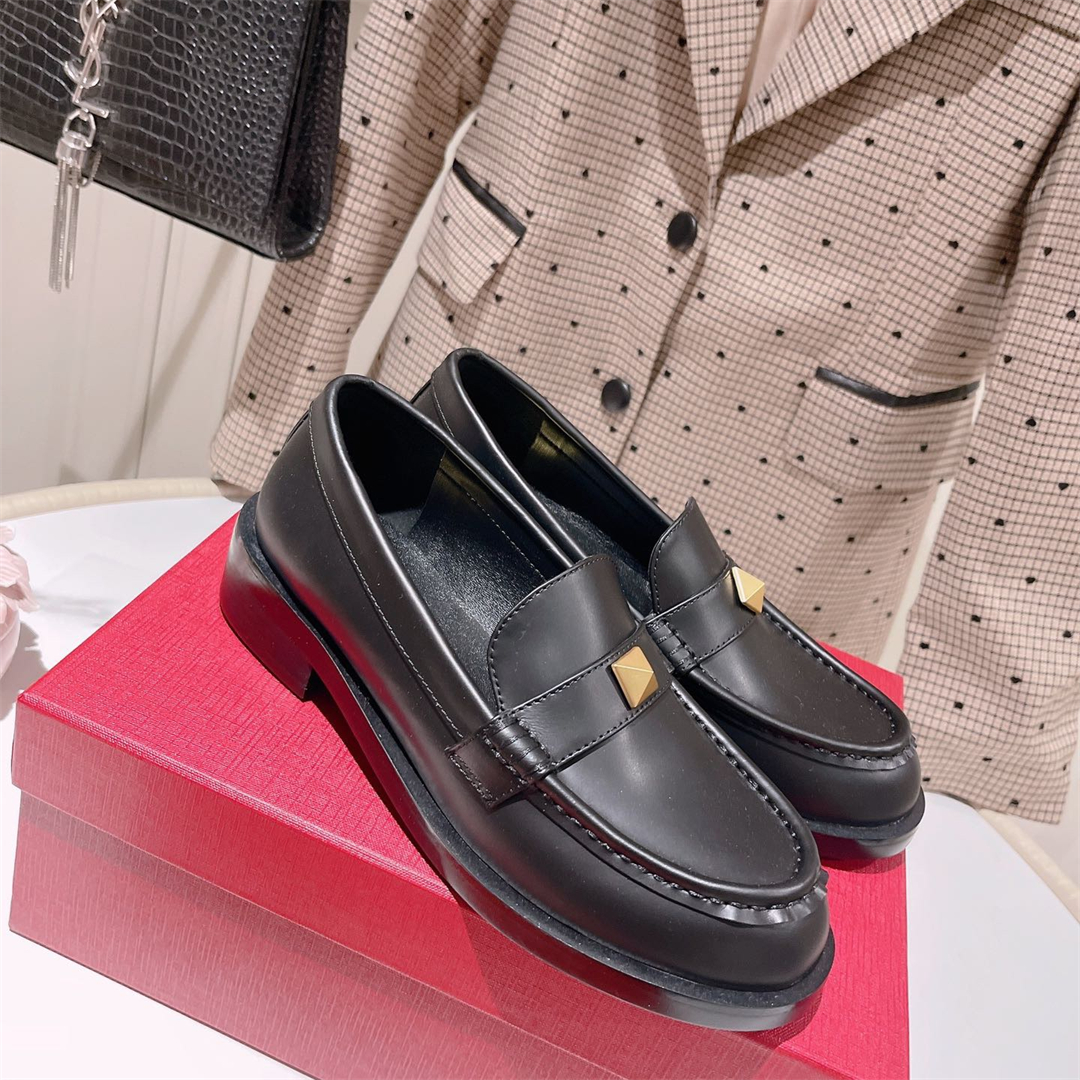 Valentino Roman Stud Brushed Calfskin Loafer Size 36-41