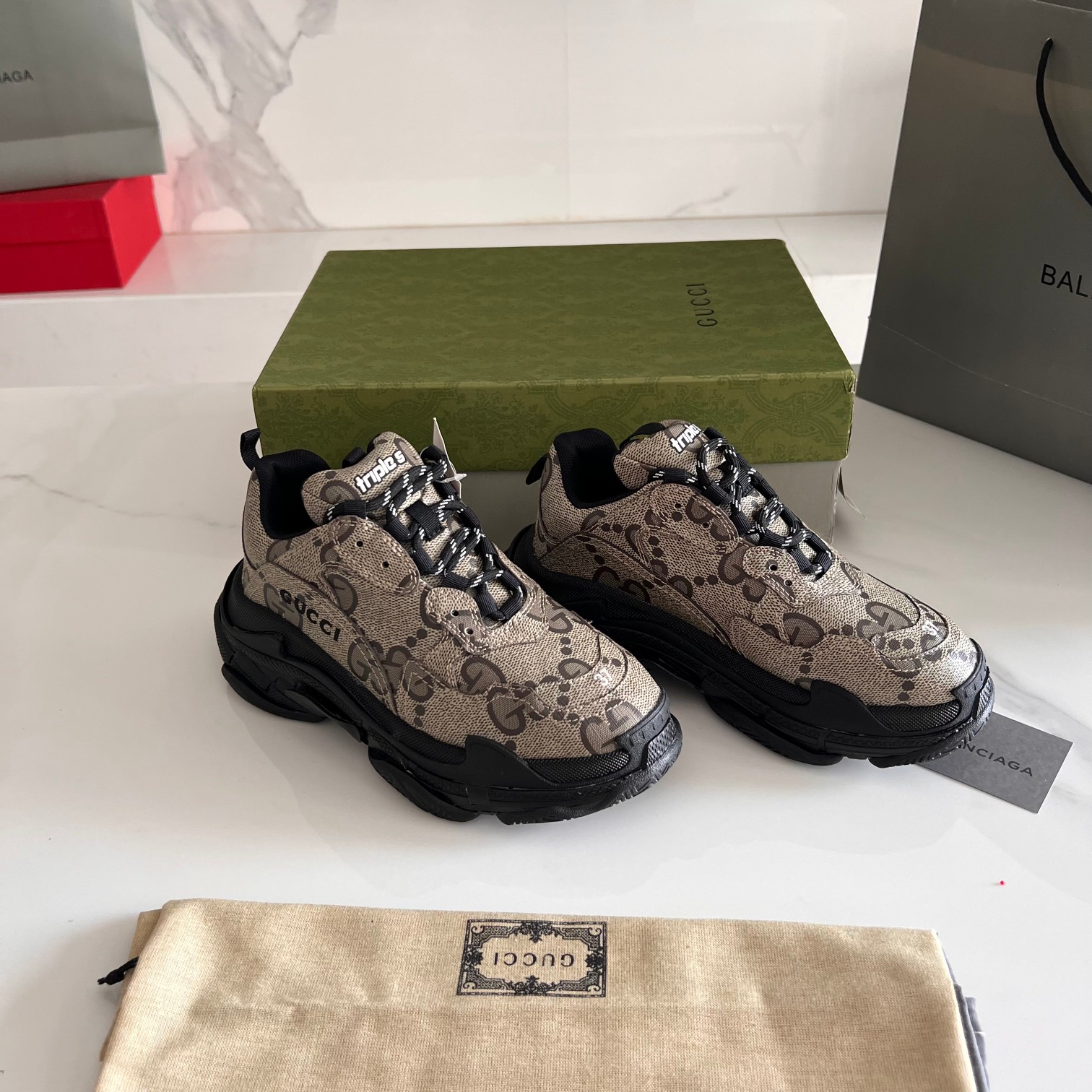 Balenciaga & Gucci Triple S Sneaker Unisex Size 35-45