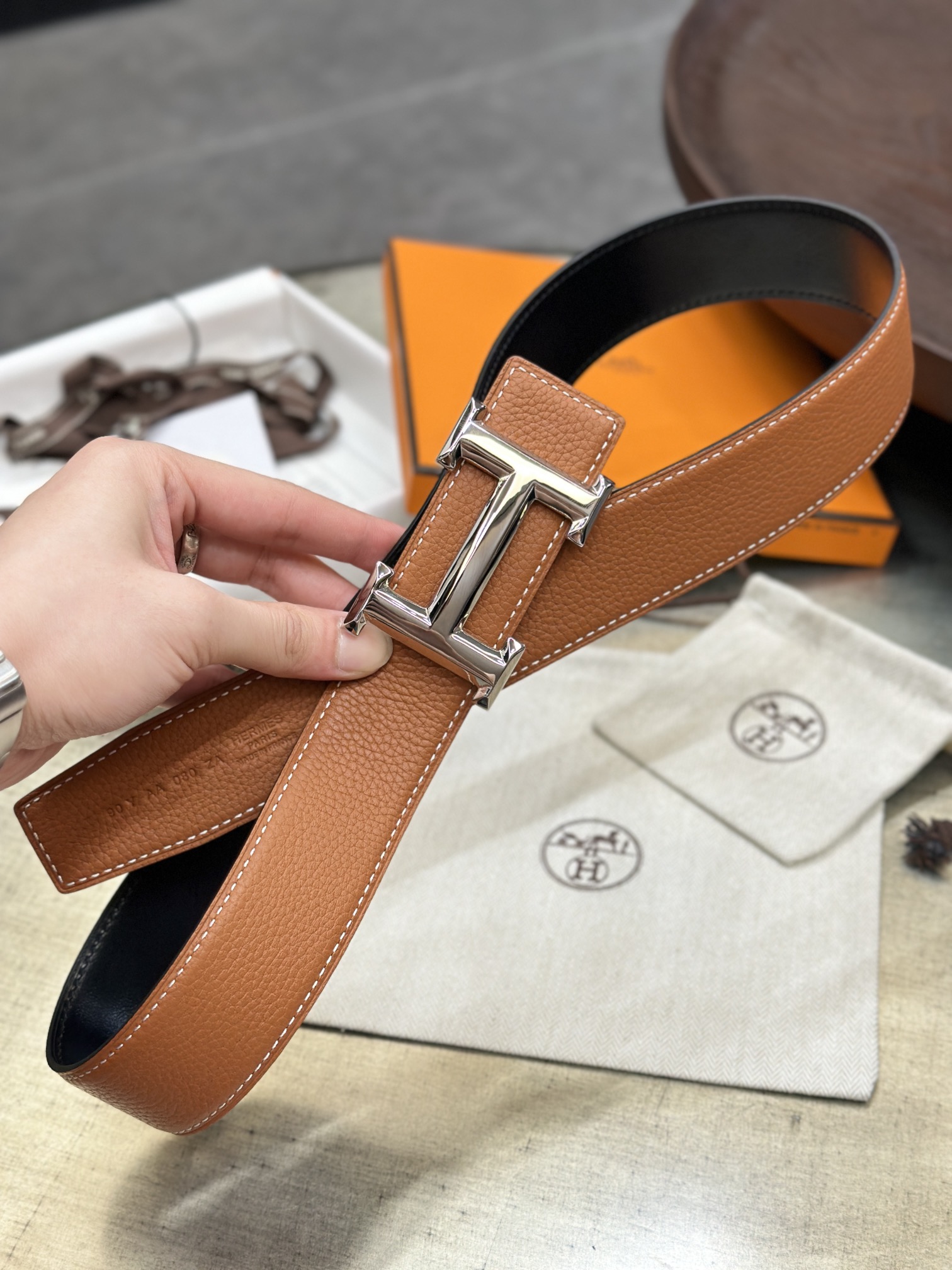 Hermes Men Belt Width 3.8cm