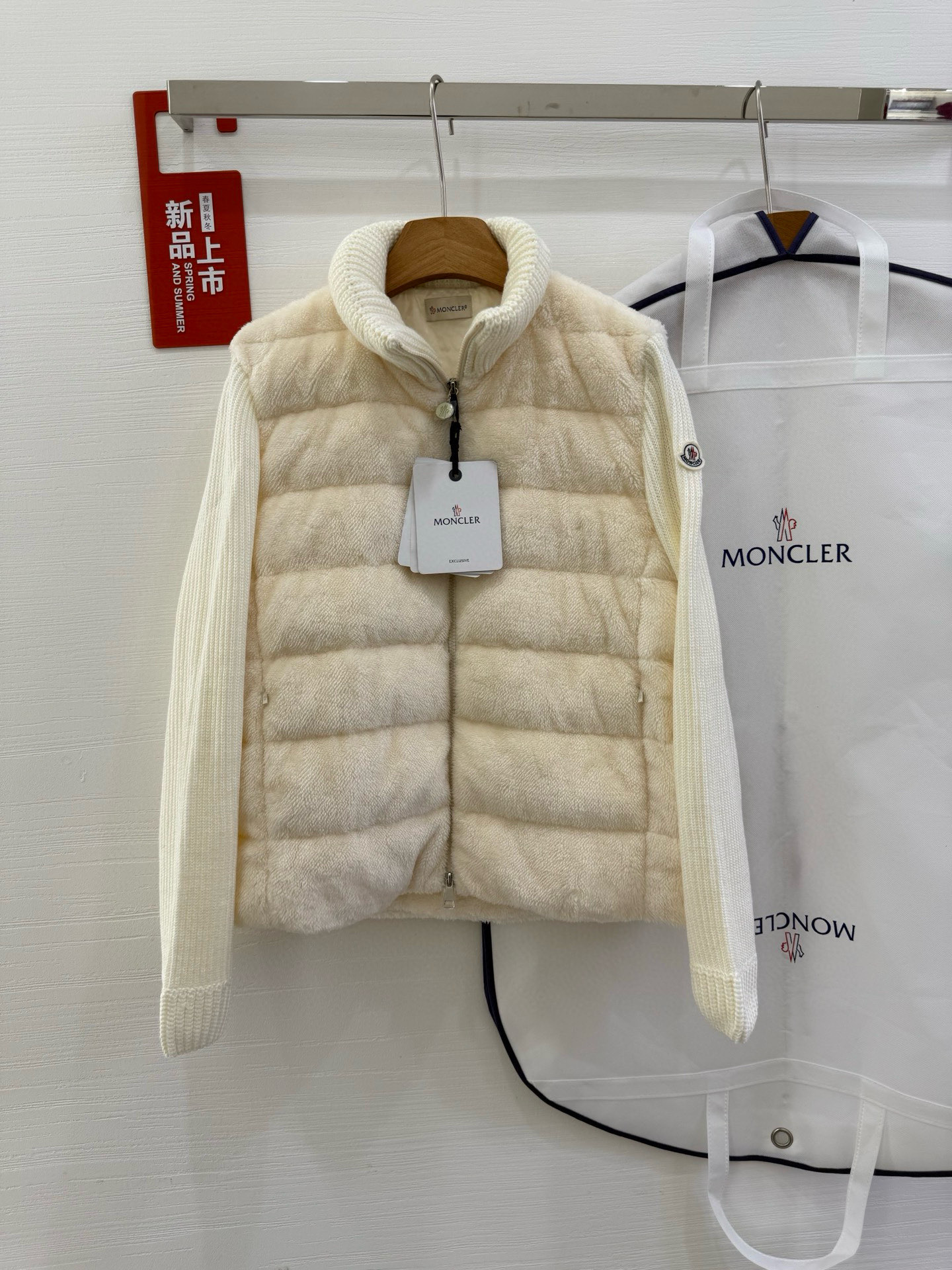 Moncler 25SS Teddy bear fur Women Down Jacket Size S-XL