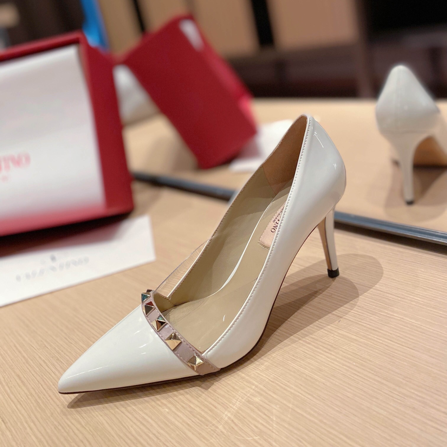 Valentino Rockstud Patent-Leather Pumps Size 35-41 3-Color