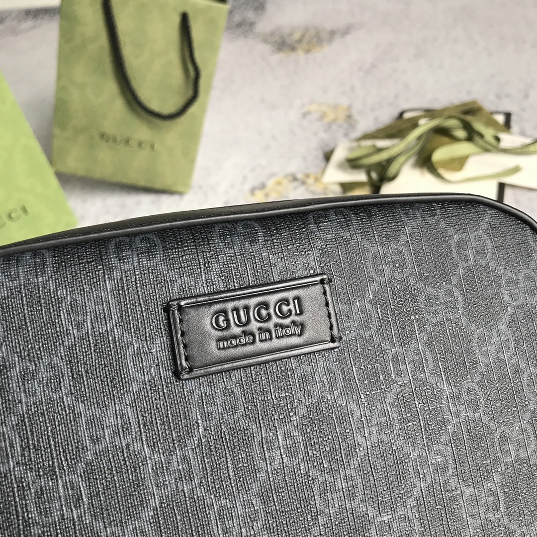 Gucci GG Supreme Black Men Shoulder Bags Size 24*15*7.5cm