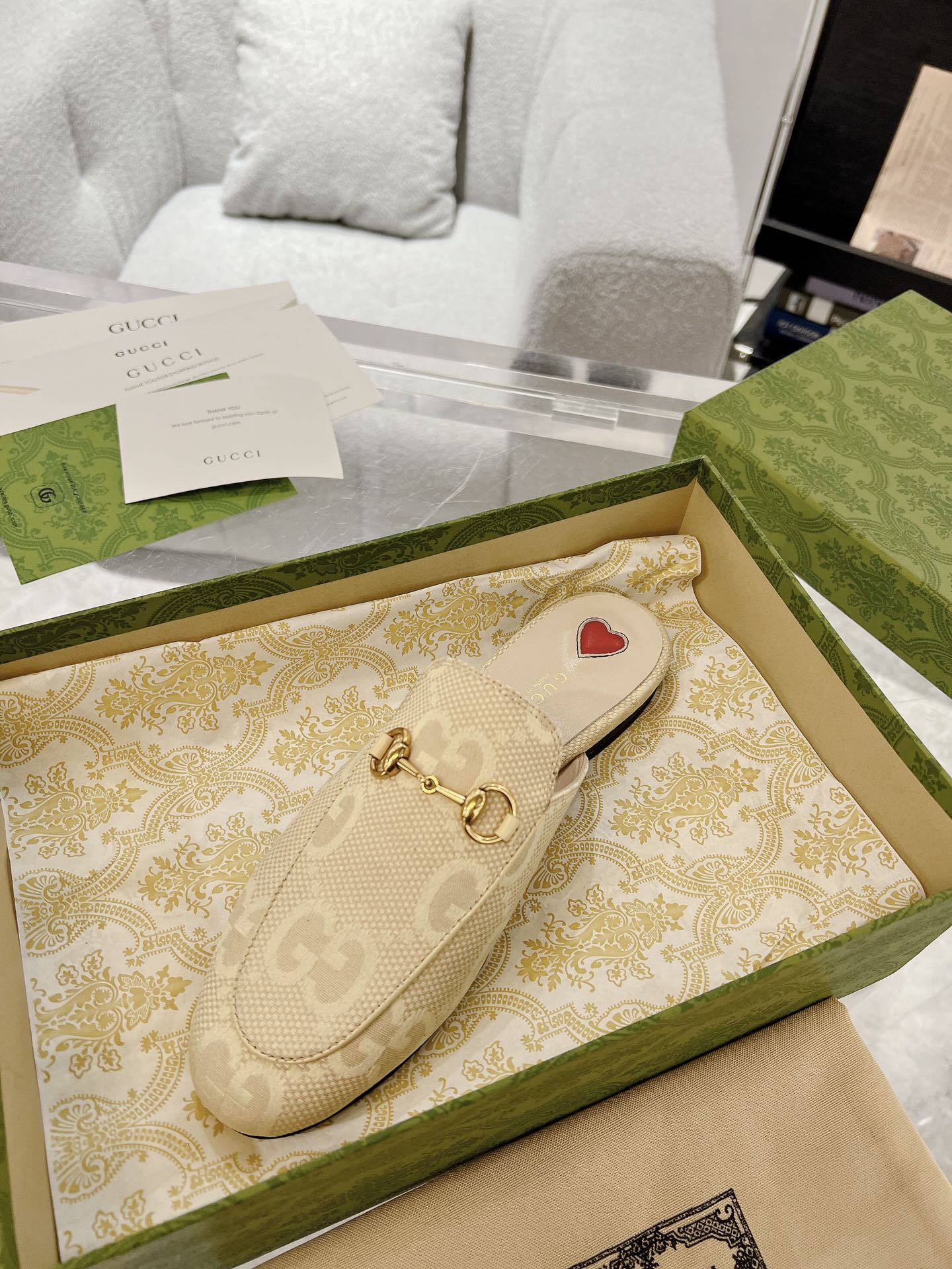 Gucci Princetown GG Slippers Size 35-41