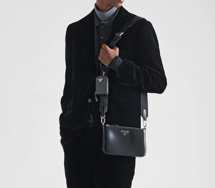 Prada 2VH129 Brushed Leather Shoulder Bags Size 22*14*2.5cm