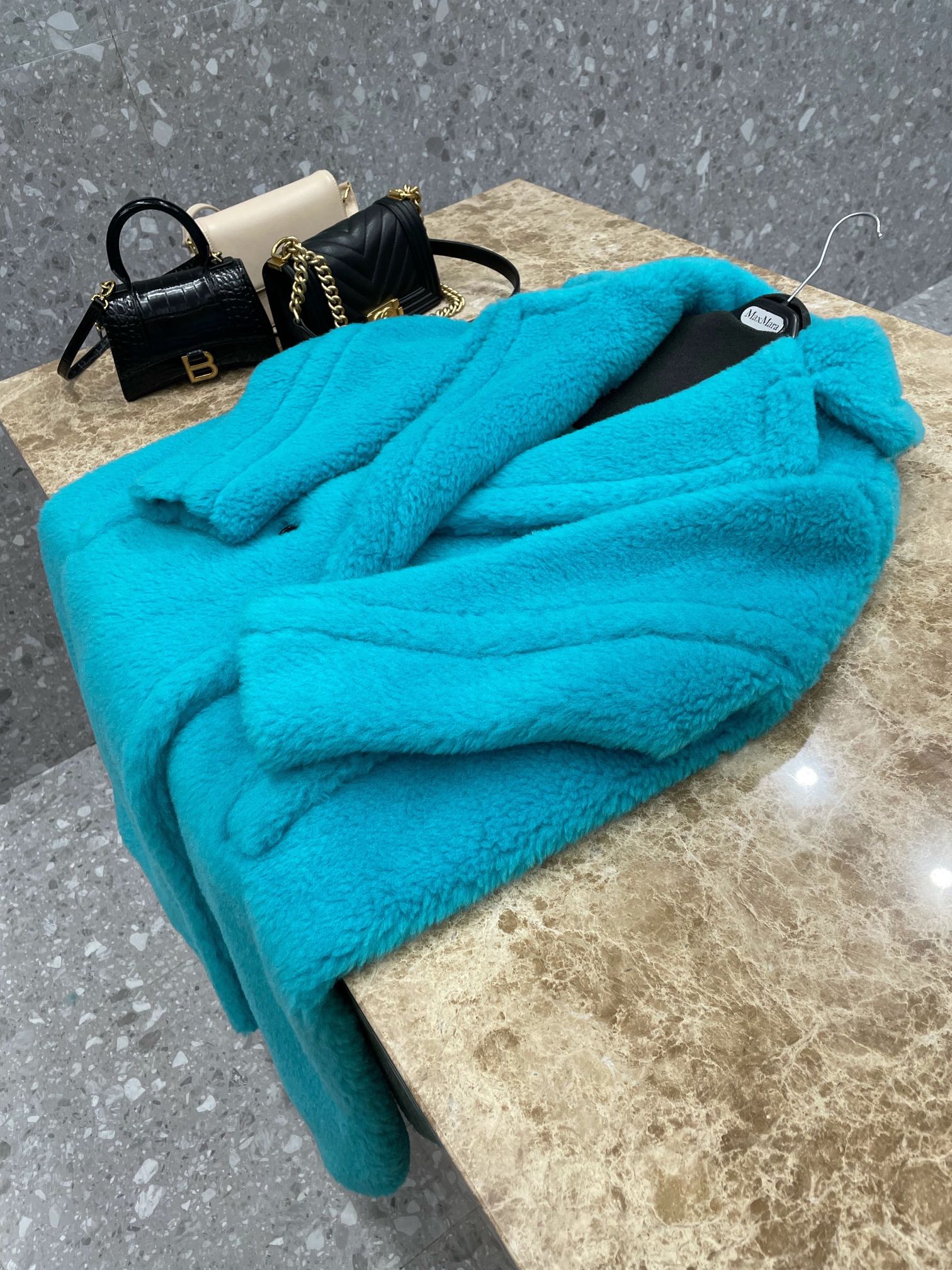 Max Mara Teddy fur long coat Size XS-M