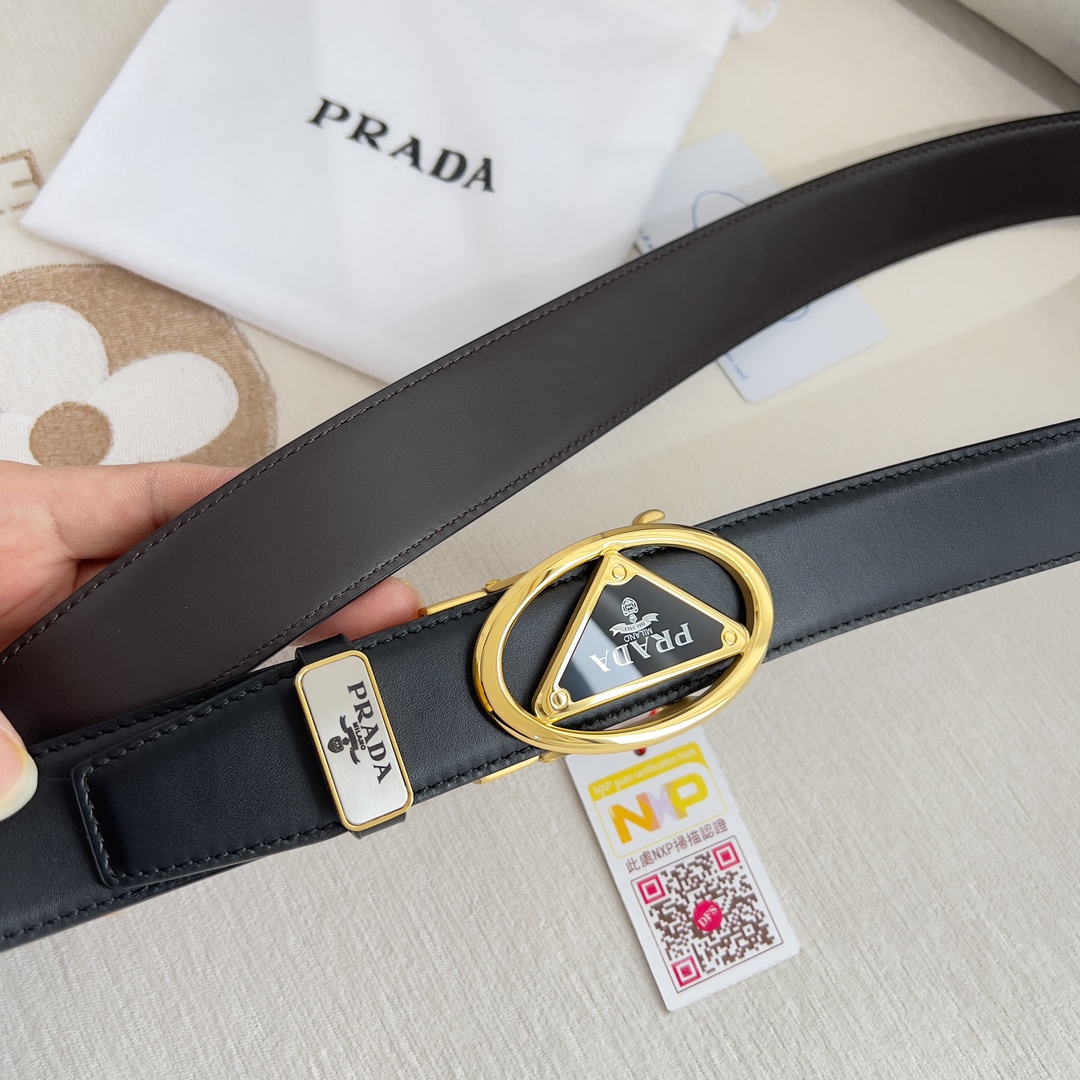 Prada Men Belt Width 3.5cm