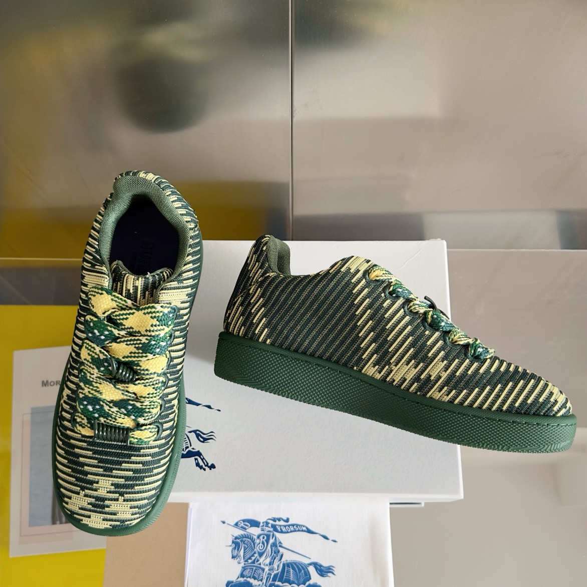 Burberry 2024 New Check Knit Box Sneaker Size 36-45