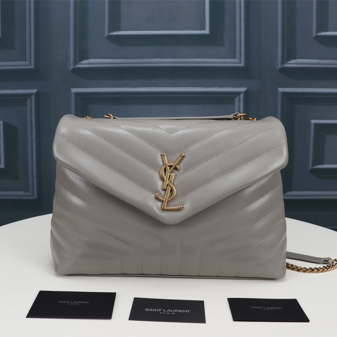 YSL Lou Lou Puffer Women Shoulder Bags Size 24cm