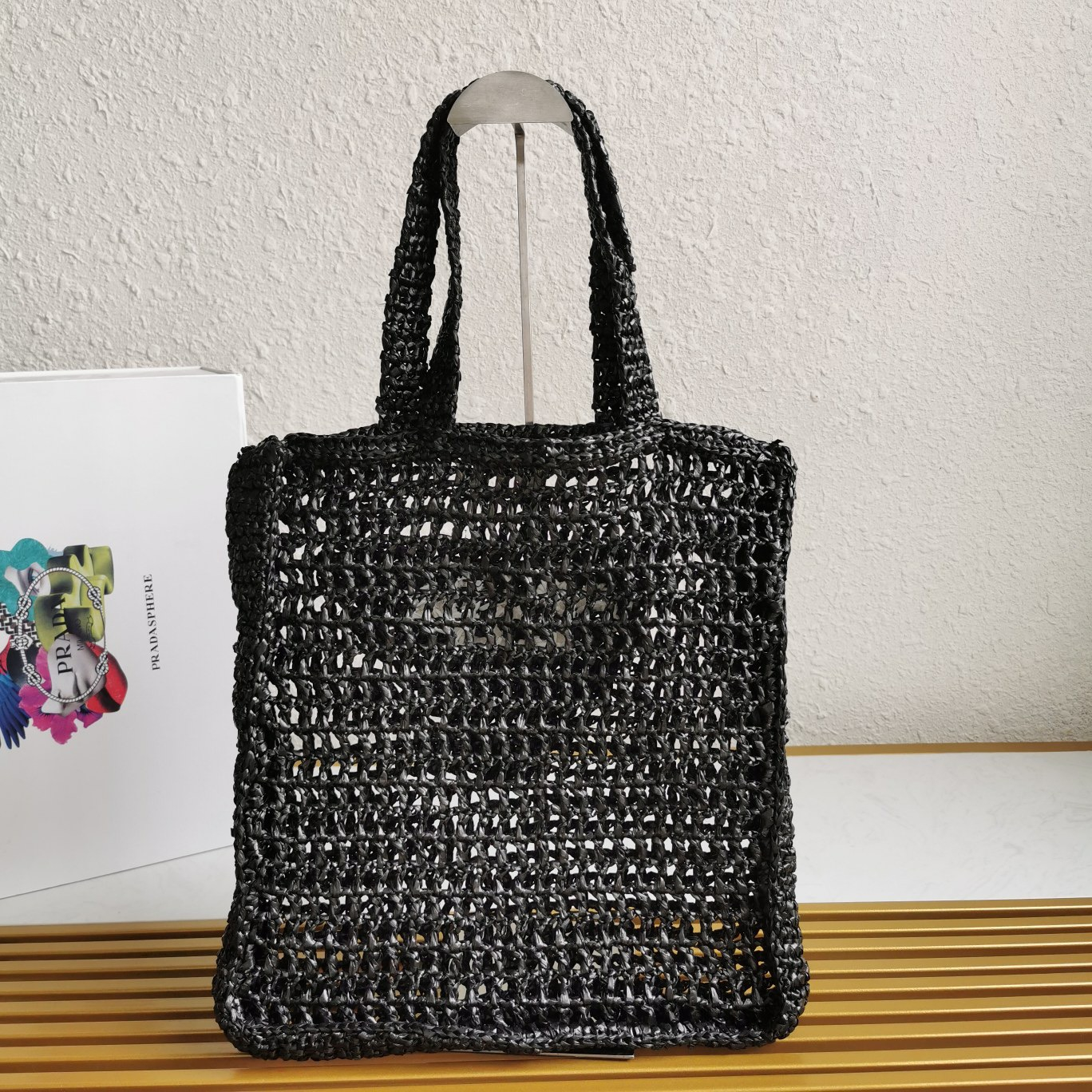 Prada 1BG393 Raffia Tote Bags Size 36*38*3cm