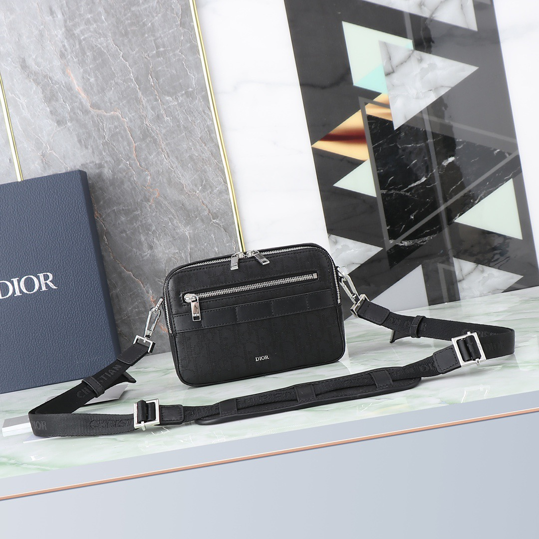 Dior Oblique Galaxy Men Shoulder Bags Size 22*15*6cm