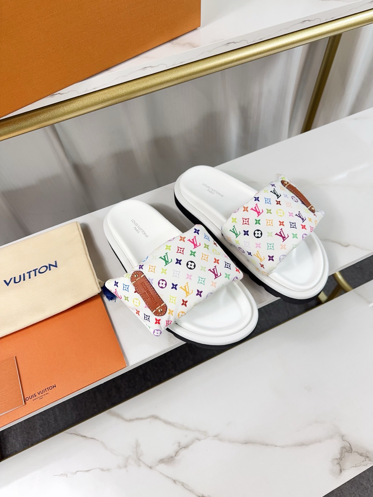 Louis Vuitton Pool Pillow Flat Comfort Slippers Size 36-46