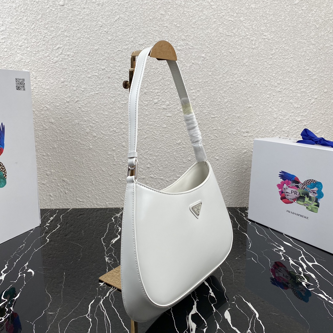 Prada 1BC499 Cleo Brushed Leather Shoulder Bags Size 27*22*6cm