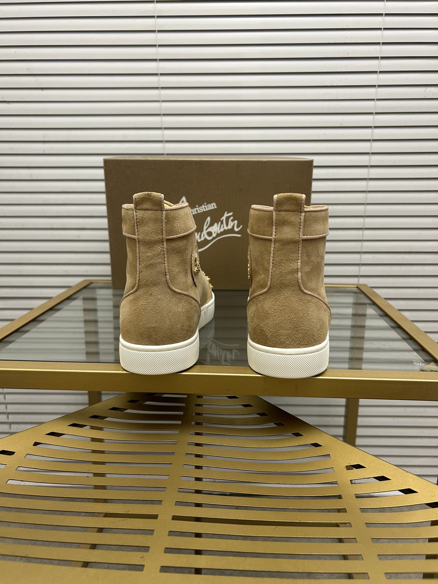 Christian Louboutin Lou Spikes High-Top Sneaker Size 36-46