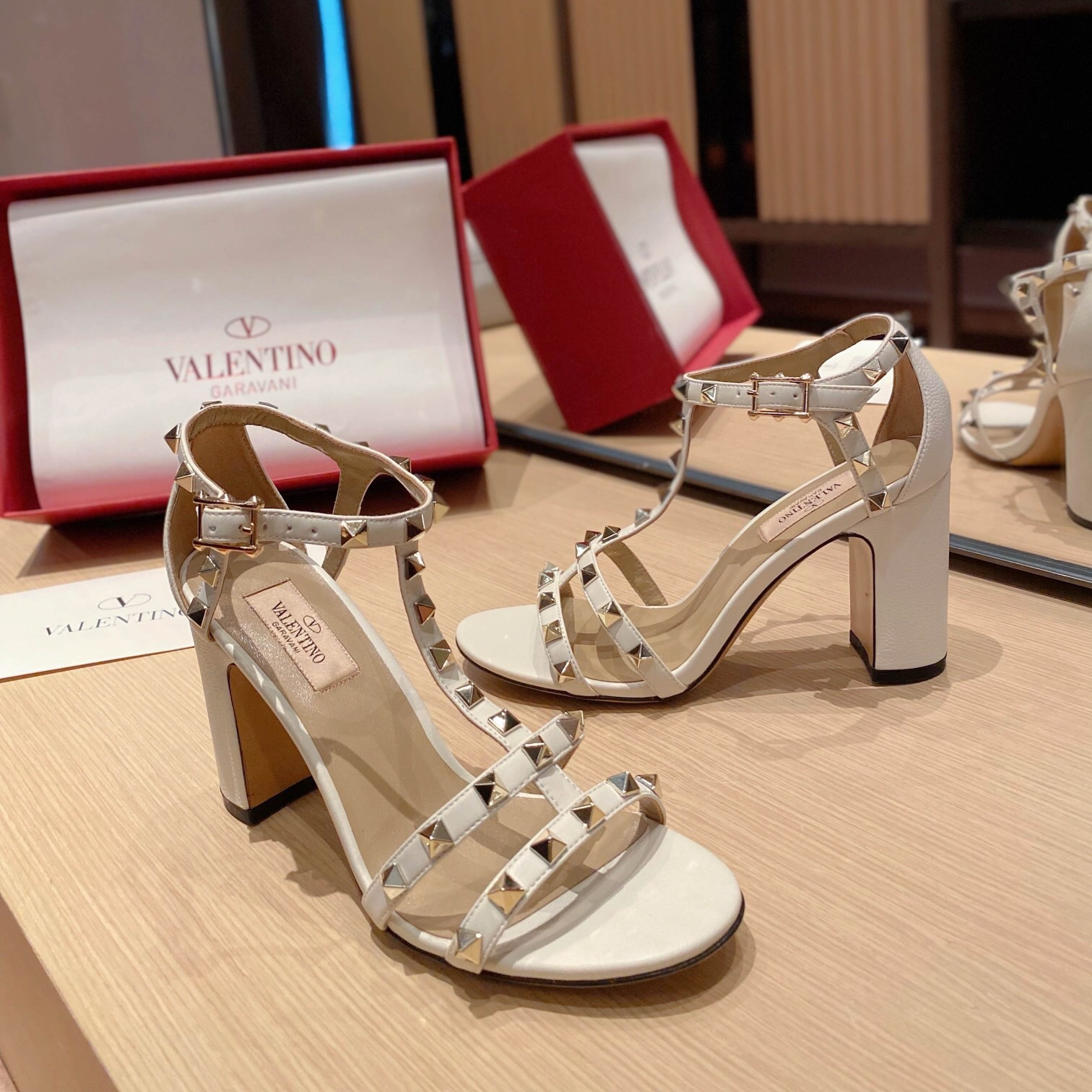 Valentino Rockstud Ankle Strap Pumps Size 35-41 5-Color